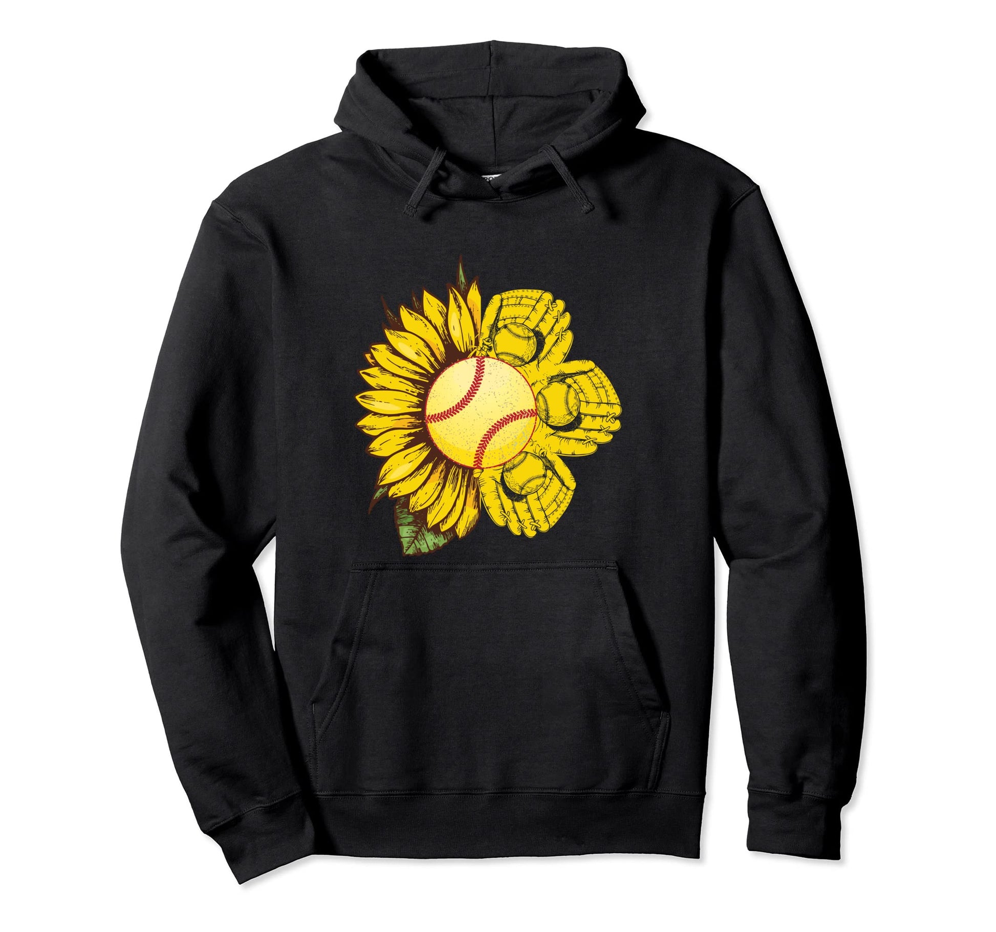 Softball Sunflower Mom Mother Softball Hoodie - Novelty Apparel Men Women - T-Shirt, Sweatshirt, Hoodie