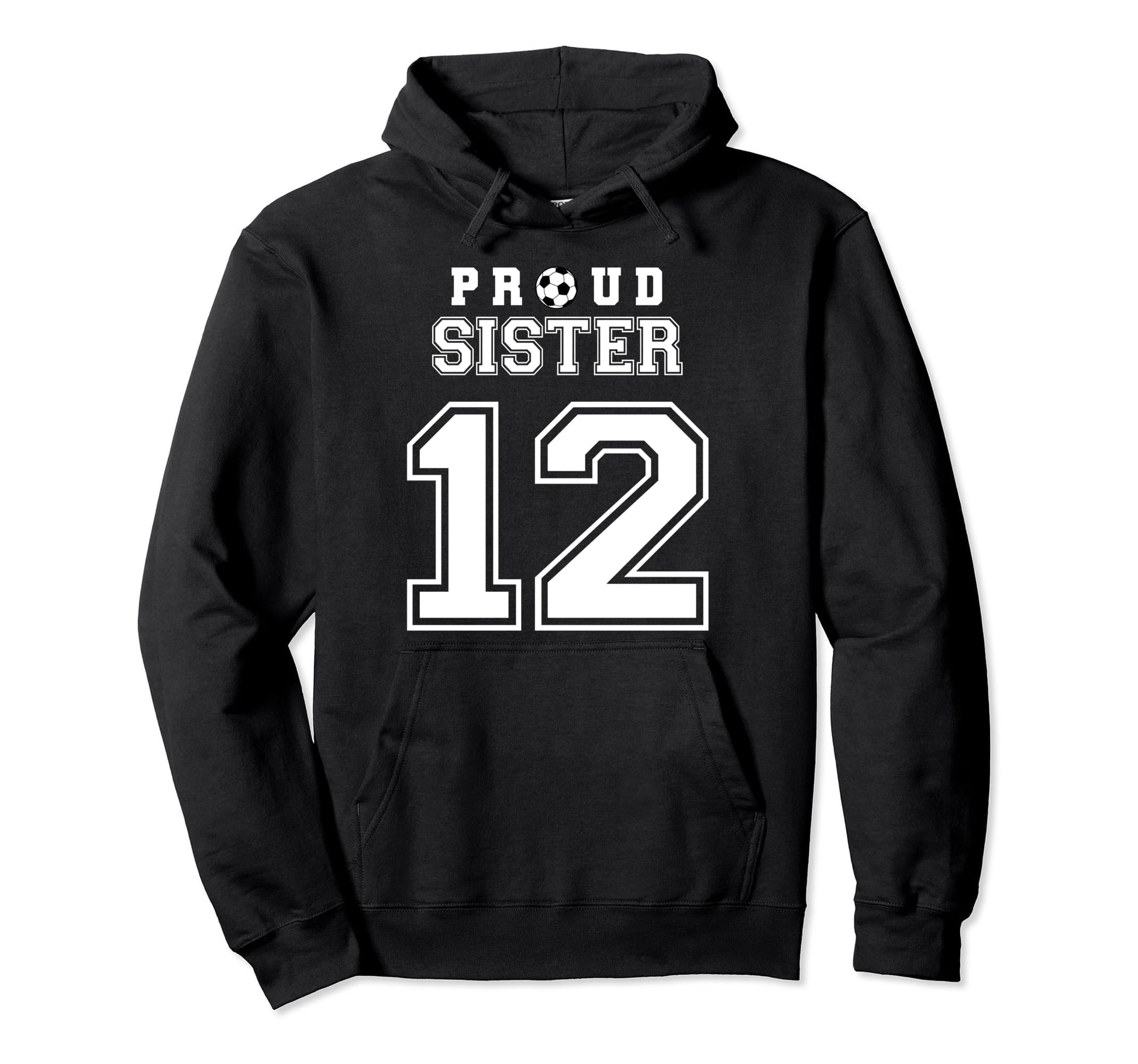 Number 12 Custom Proud Soccer Futbol Hoodie - Custom Art Print for Adults - T-Shirt, Sweatshirt, Hoodie