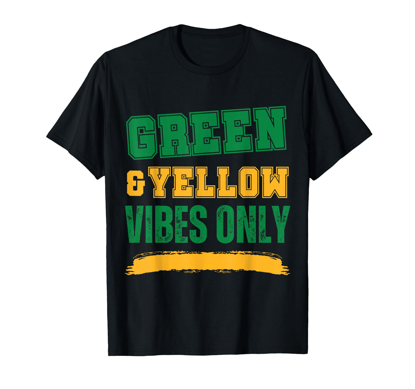 Green And Yellow Game Day T-Shirt - Custom Art Print Men Women - T-Shirt, Sweatshirt, Hoodie