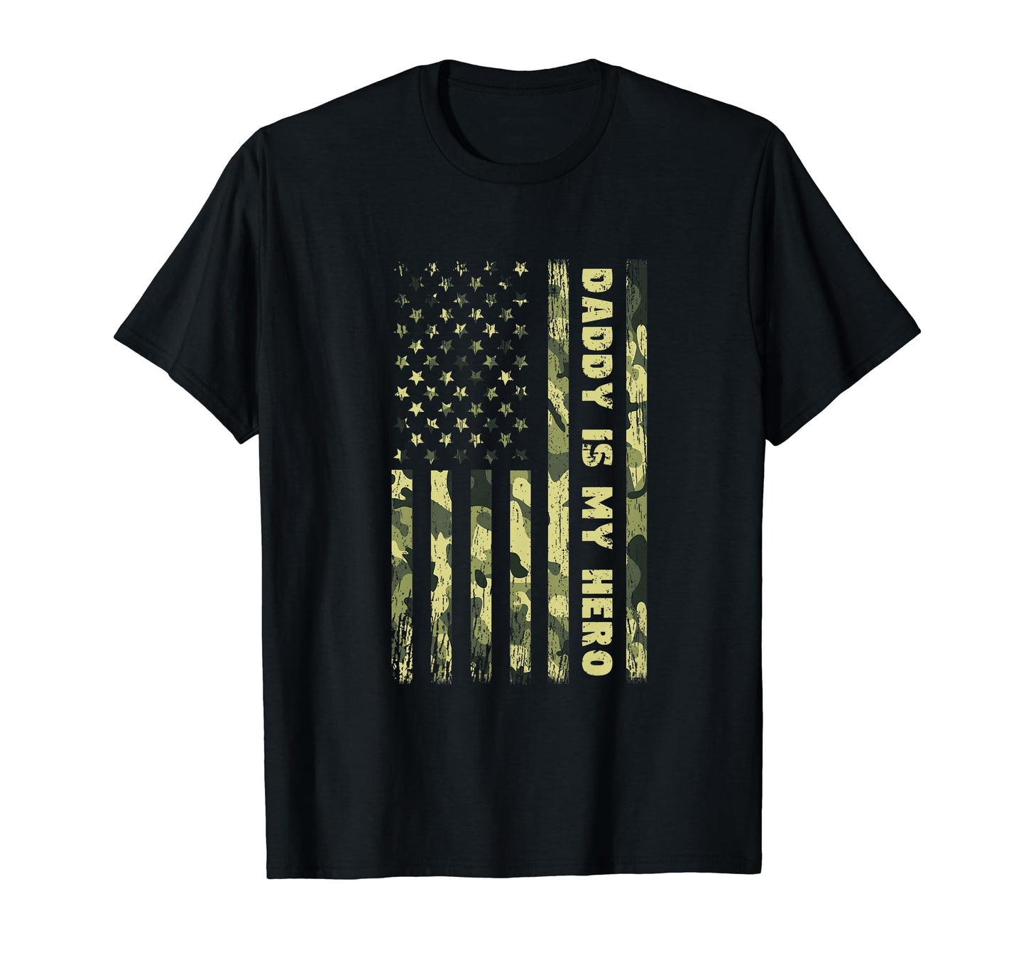 Big American Flag Daddy Is My Hero Dad T-Shirt - Unique Graphic for Adults - T-Shirt, Sweatshirt, Hoodie