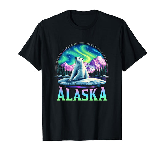 Alaska Northern Lights Aurora Viewing T-Shirt - Custom Art Print Men Women - T-Shirt, Sweatshirt, Hoodie