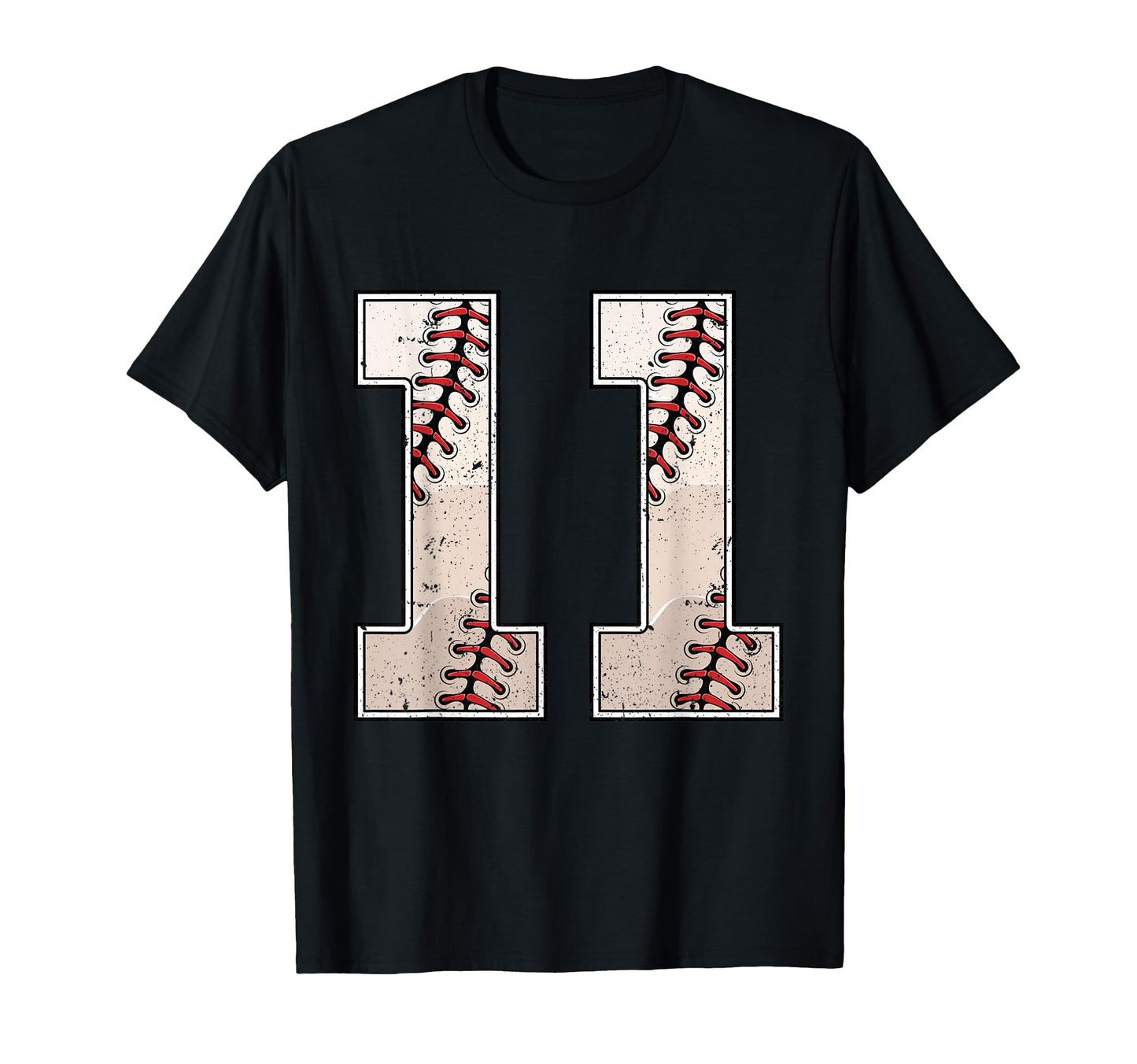 Baseball Birthday Eleven 11 Years Old T-Shirt - Minimalist Print Men Women - T-Shirt, Sweatshirt, Hoodie
