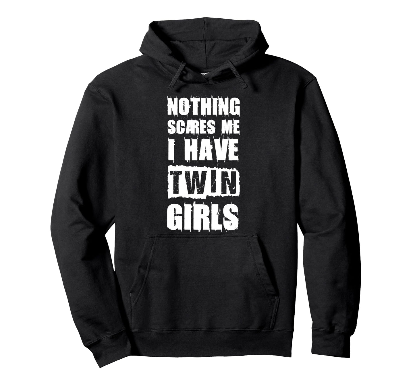 Funny Twin Daughter Mom Twins Dad Hoodie - Minimalist Print for Adults - T-Shirt, Sweatshirt, Hoodie