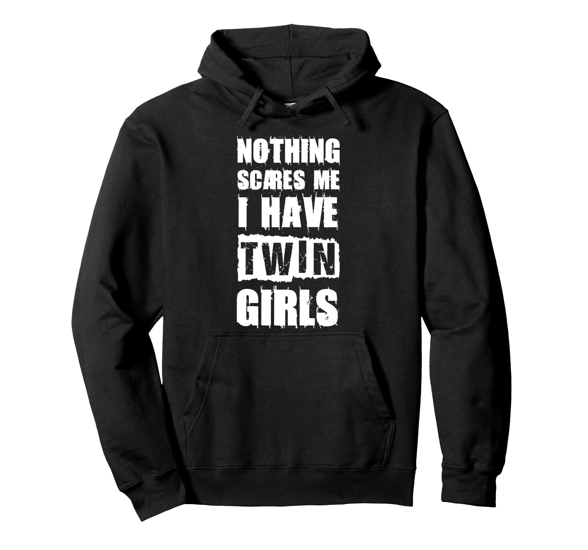 Funny Twin Daughter Mom Twins Dad Hoodie - Minimalist Print for Adults - T-Shirt, Sweatshirt, Hoodie