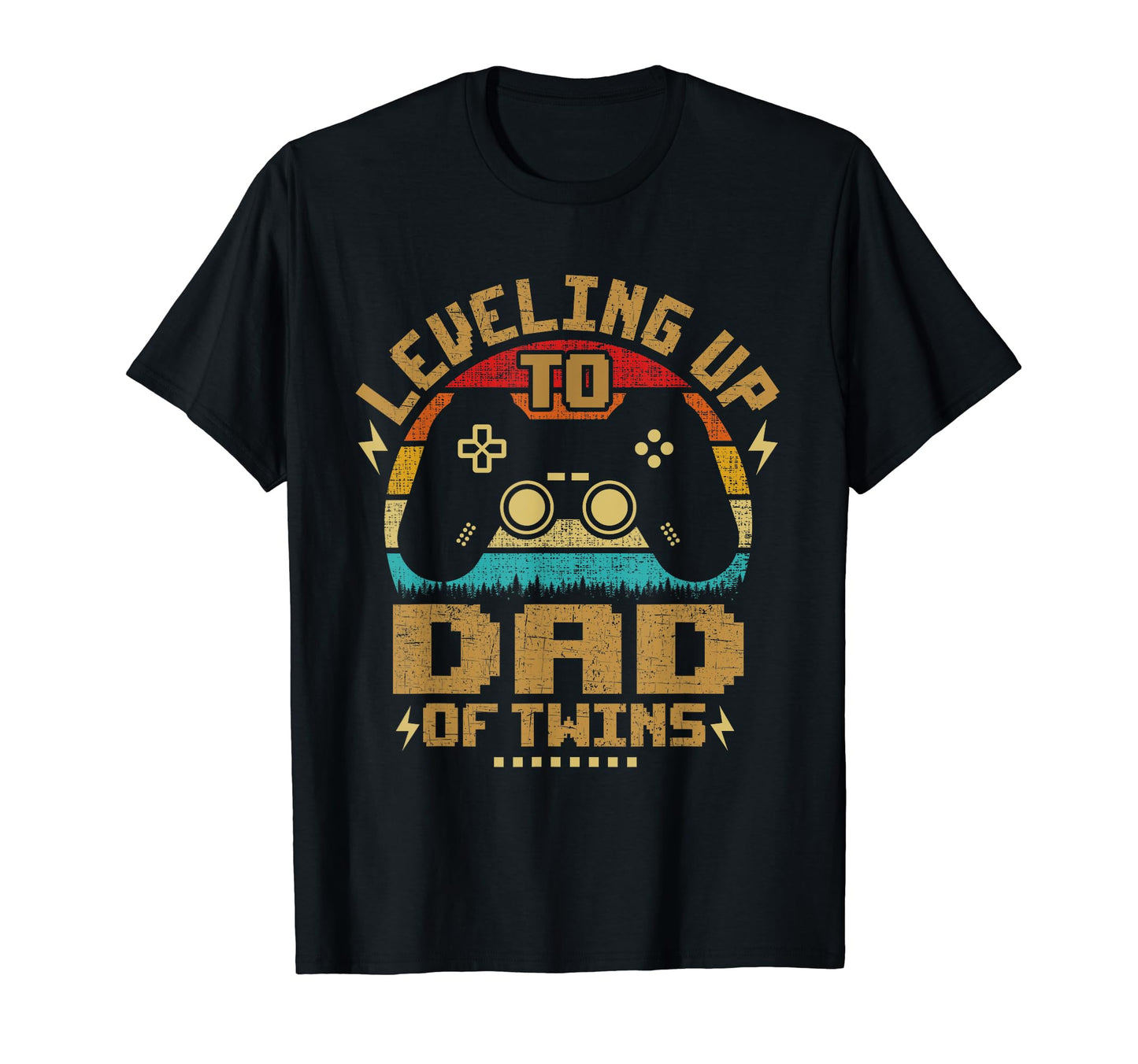 Leveling Up To Dad Twins Gamer Gaming T-Shirt - Trendy Graphic Unisex - T-Shirt, Sweatshirt, Hoodie