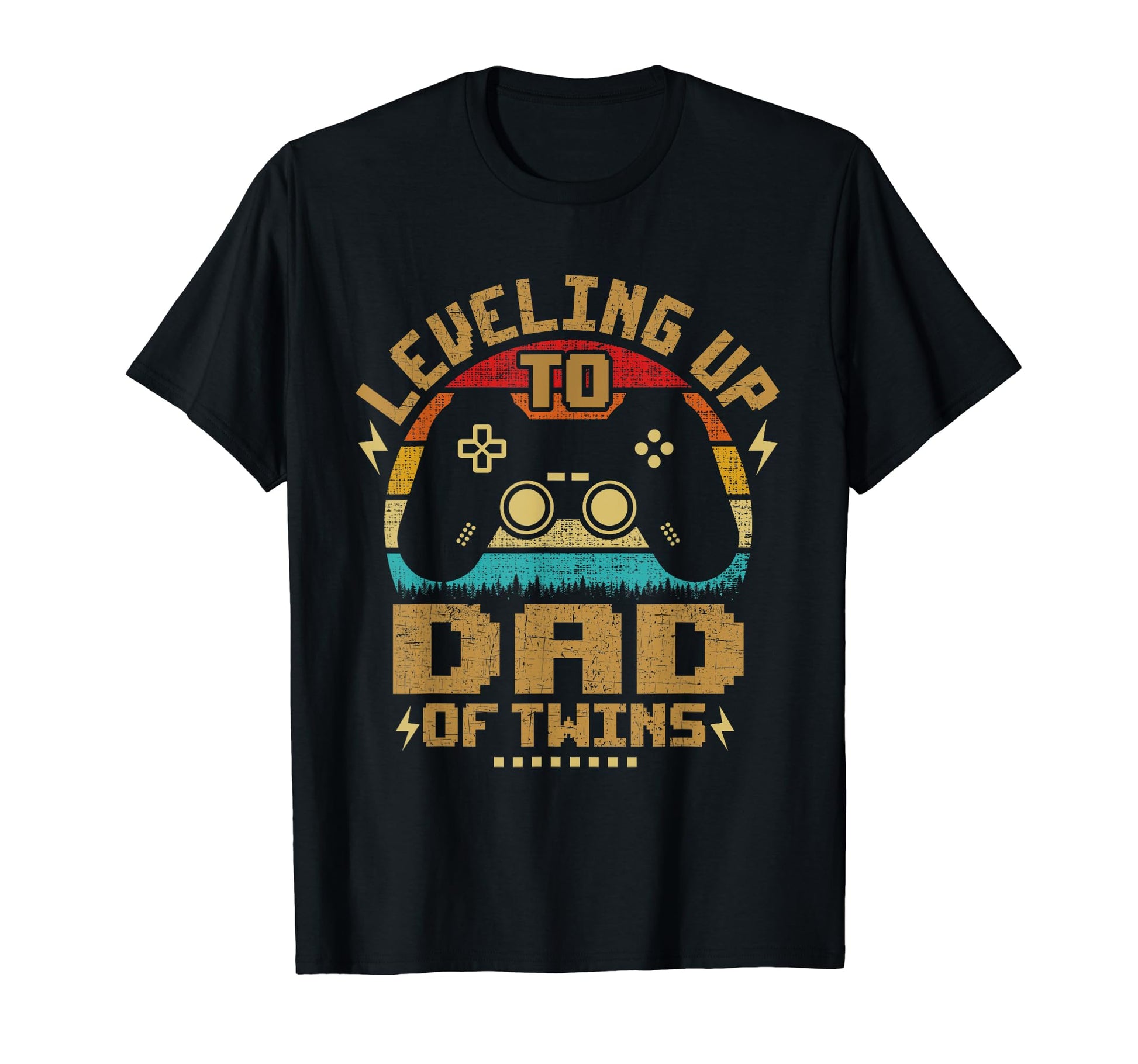 Leveling Up To Dad Twins Gamer Gaming T-Shirt - Trendy Graphic Unisex - T-Shirt, Sweatshirt, Hoodie