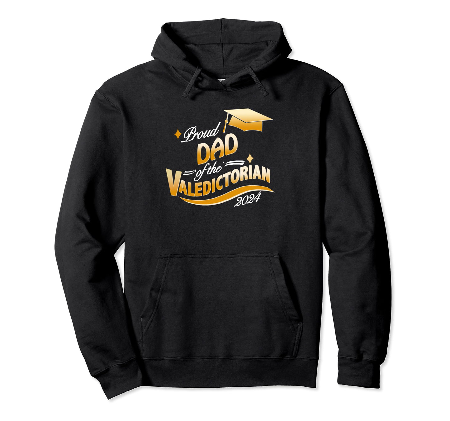 Proud Dad Valedictorian 2024 Hoodie - Minimalist Print for Adults - T-Shirt, Sweatshirt, Hoodie
