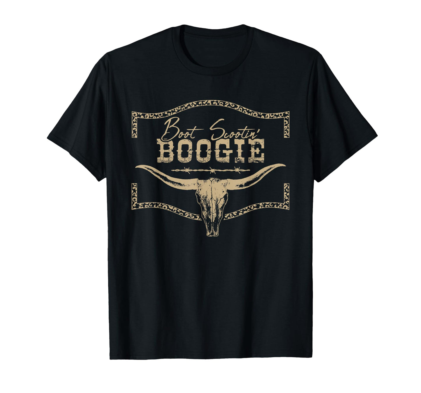 Boot Scootin Boogie Bull Skull T-Shirt - Casual Everyday Wear for Adults - T-Shirt, Sweatshirt, Hoodie