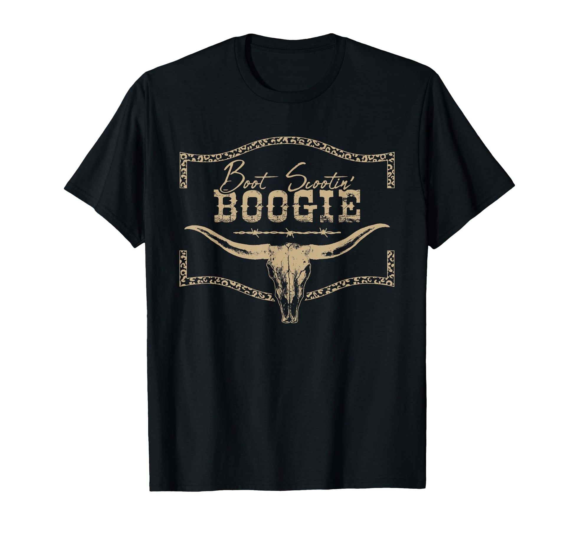 Boot Scootin Boogie Bull Skull T-Shirt - Casual Everyday Wear for Adults - T-Shirt, Sweatshirt, Hoodie