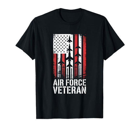 Air Force Veteran Us American Flag Dad T-Shirt - Novelty Apparel Men Women - T-Shirt, Sweatshirt, Hoodie