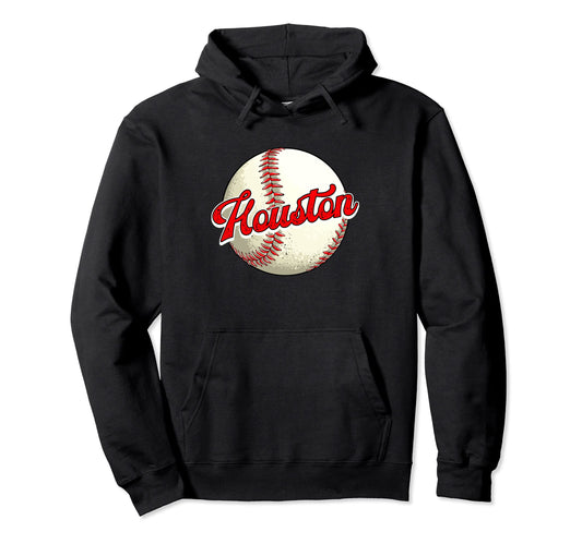 Baseball Lover Mom Dad Houston Hoodie - Minimalist Print for Adults - T-Shirt, Sweatshirt, Hoodie
