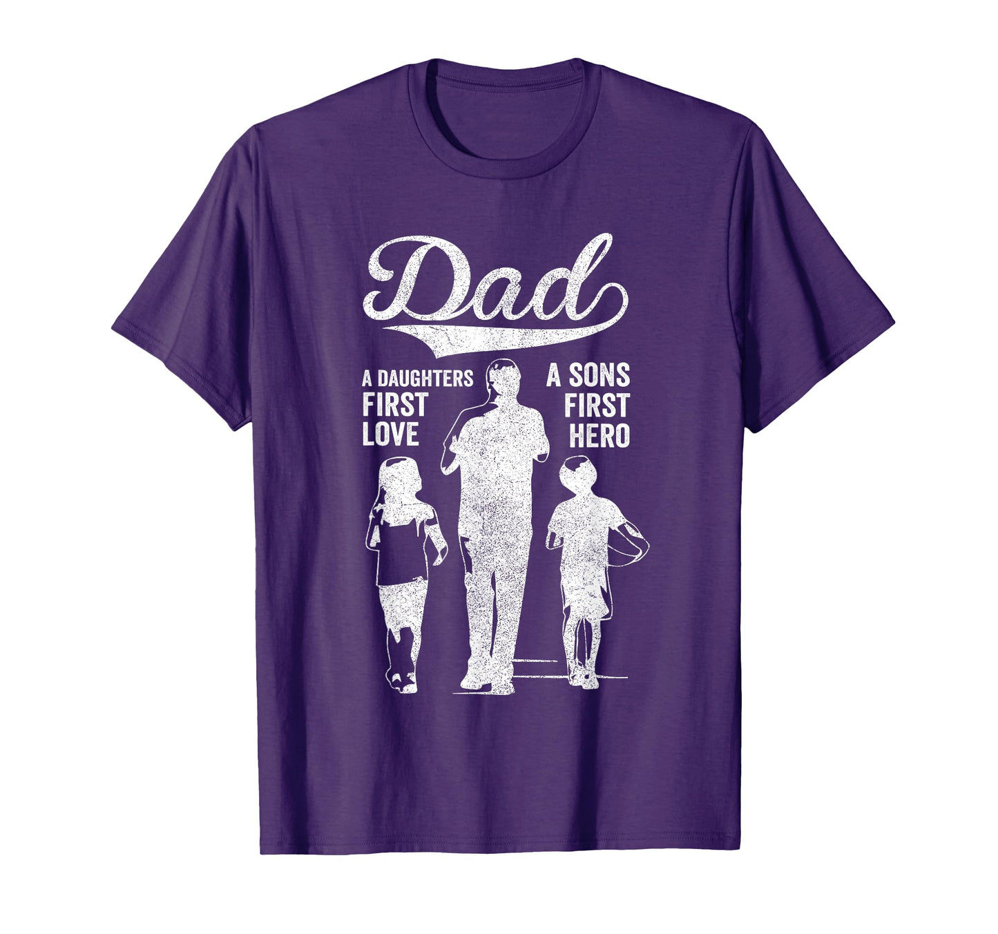 Dad Sons First Hero Daughter First T-Shirt - Novelty Apparel for Adults - T-Shirt, Sweatshirt, Hoodie