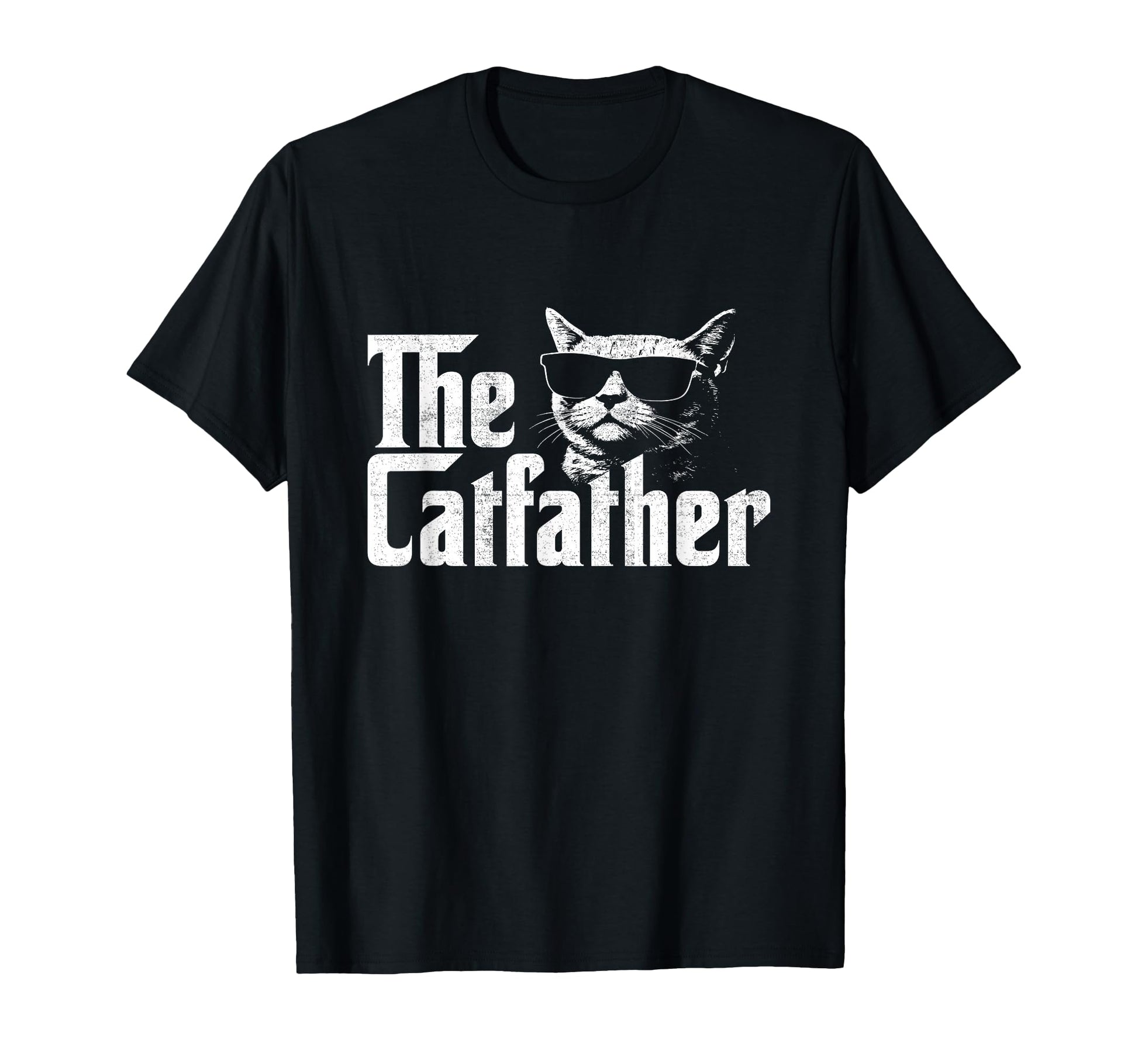 Mens Catfather Funny Cat Dad Fathers T-Shirt - Trendy Graphic for Adults - T-Shirt, Sweatshirt, Hoodie