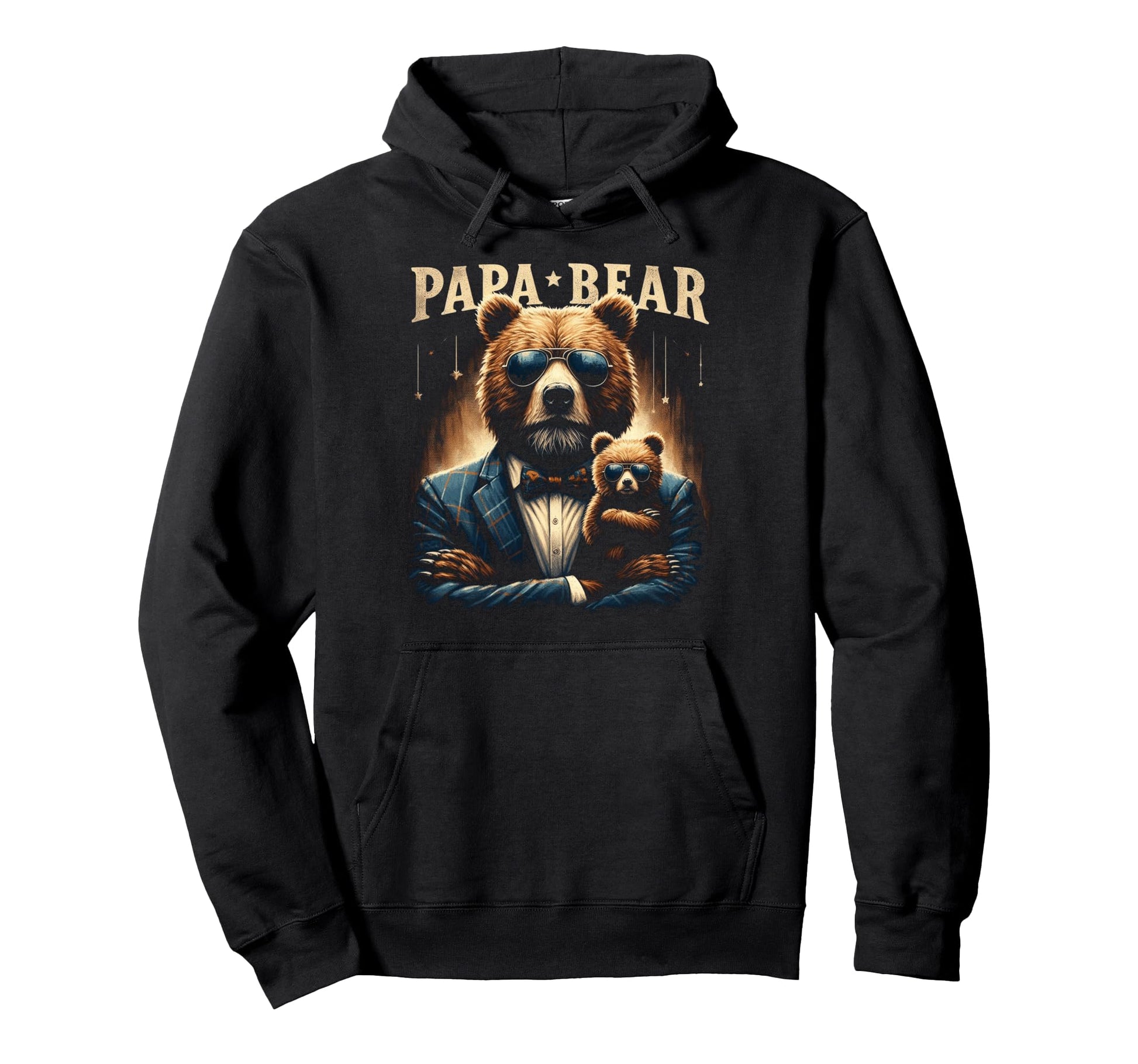 Papa Bear Funny Bears Animal Lover Dad Hoodie - Trendy Graphic Men Women - T-Shirt, Sweatshirt, Hoodie
