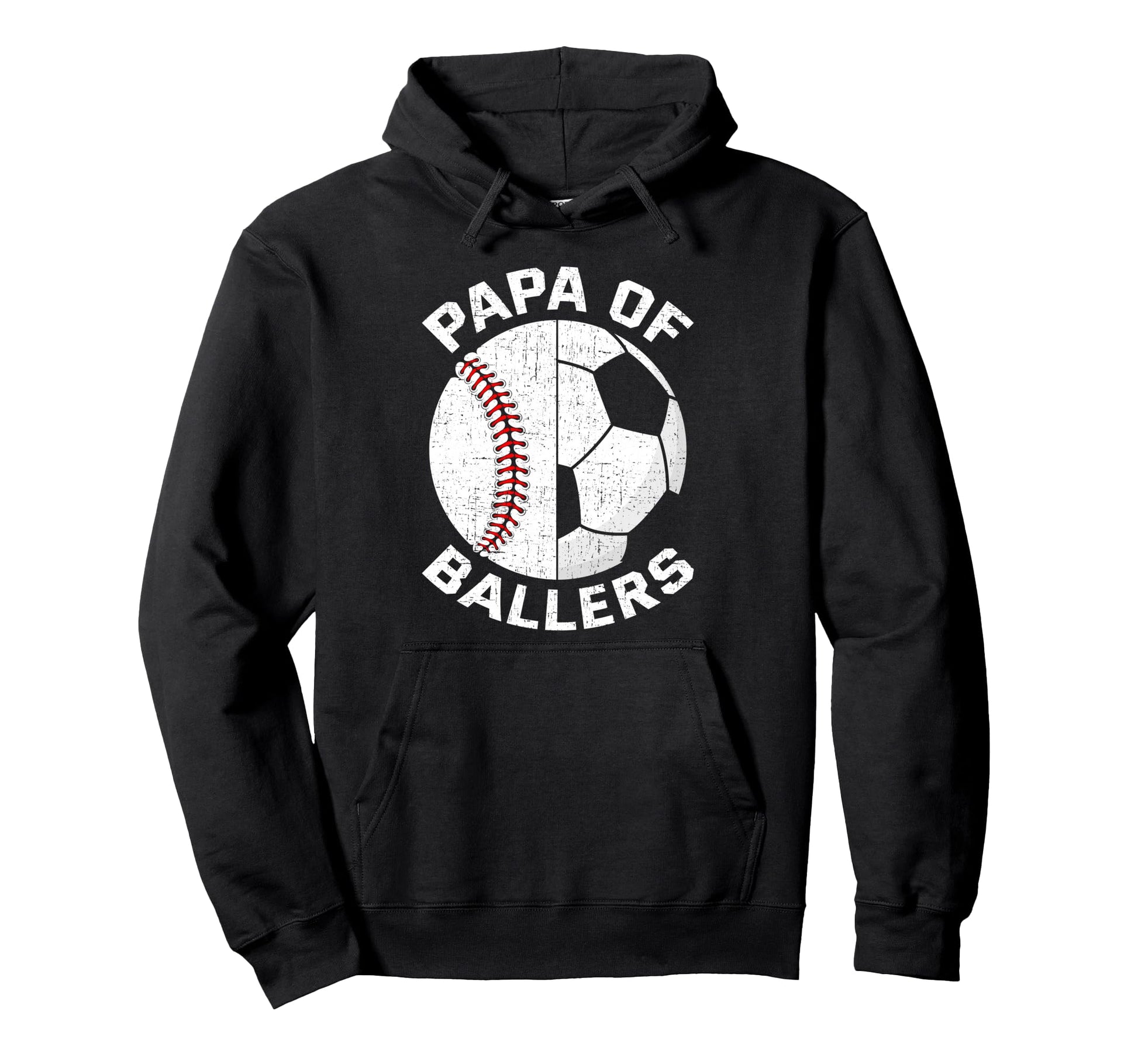 Funny Papa Son Daughter Ballers Hoodie - Novelty Apparel Men Women - T-Shirt, Sweatshirt, Hoodie