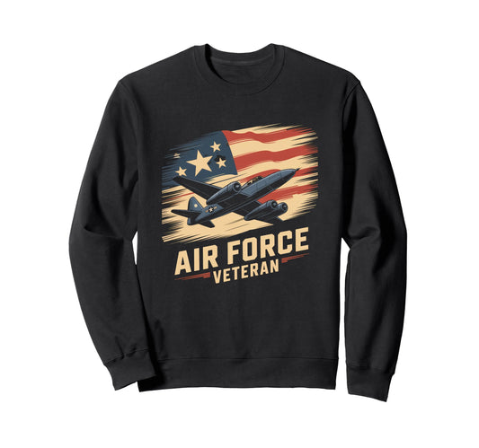 Air Force Veteran Us American Sweatshirt - Aesthetic Graphic for Adults - T-Shirt, Sweatshirt, Hoodie