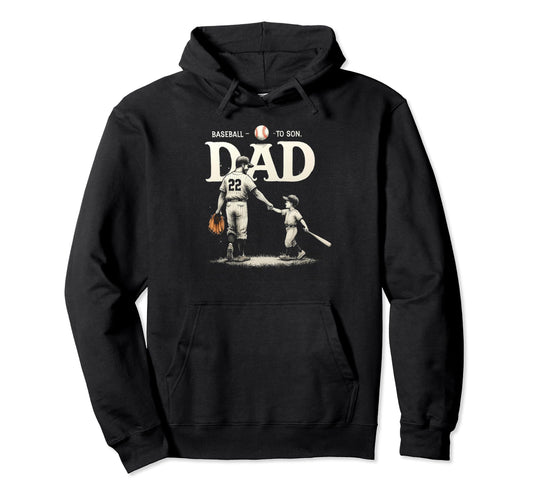 Baseball Dad Fathers Day Hoodie - Trendy Graphic Unisex - T-Shirt, Sweatshirt, Hoodie