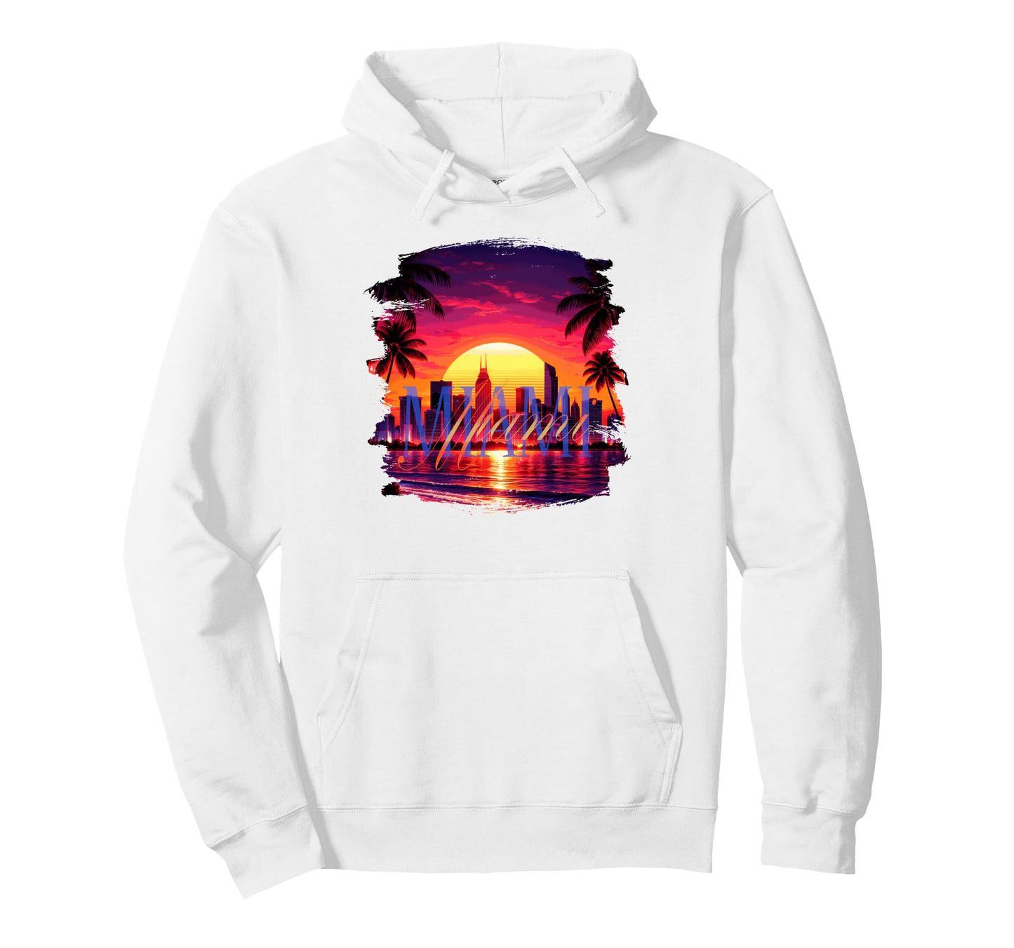 Miami Beach Florida Tropical Beach Hoodie - Casual Everyday Wear Unisex - T-Shirt, Sweatshirt, Hoodie