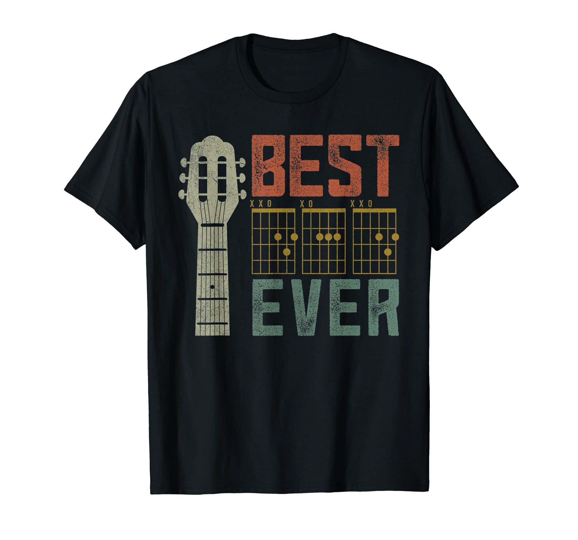 Guitar Music Best Dad Fathers Day T-Shirt - Fun Novelty Design Men Women - T-Shirt, Sweatshirt, Hoodie