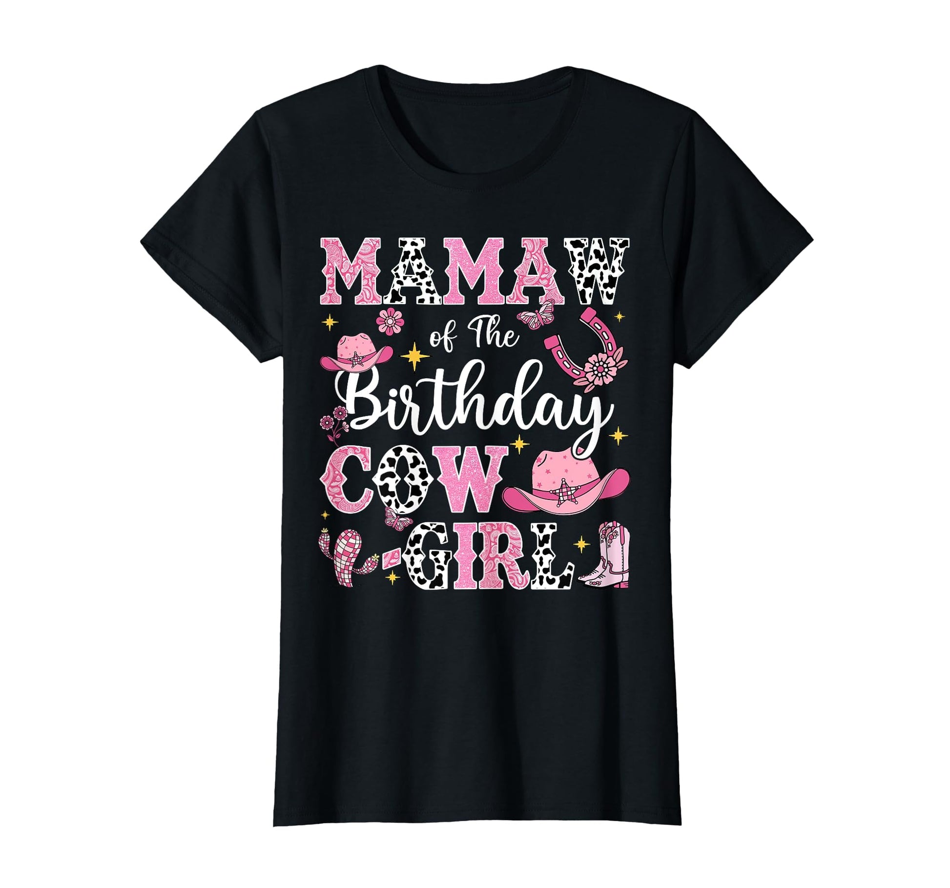Mamaw Birthday Cow Rodeo Cow T-Shirt - Casual Everyday Wear for Adults - T-Shirt, Sweatshirt, Hoodie