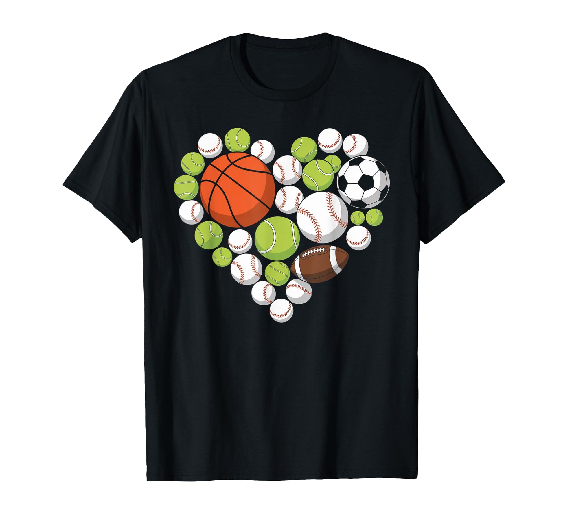 I Love Sports Basketball Football T-Shirt - Aesthetic Graphic Men Women - T-Shirt, Sweatshirt, Hoodie