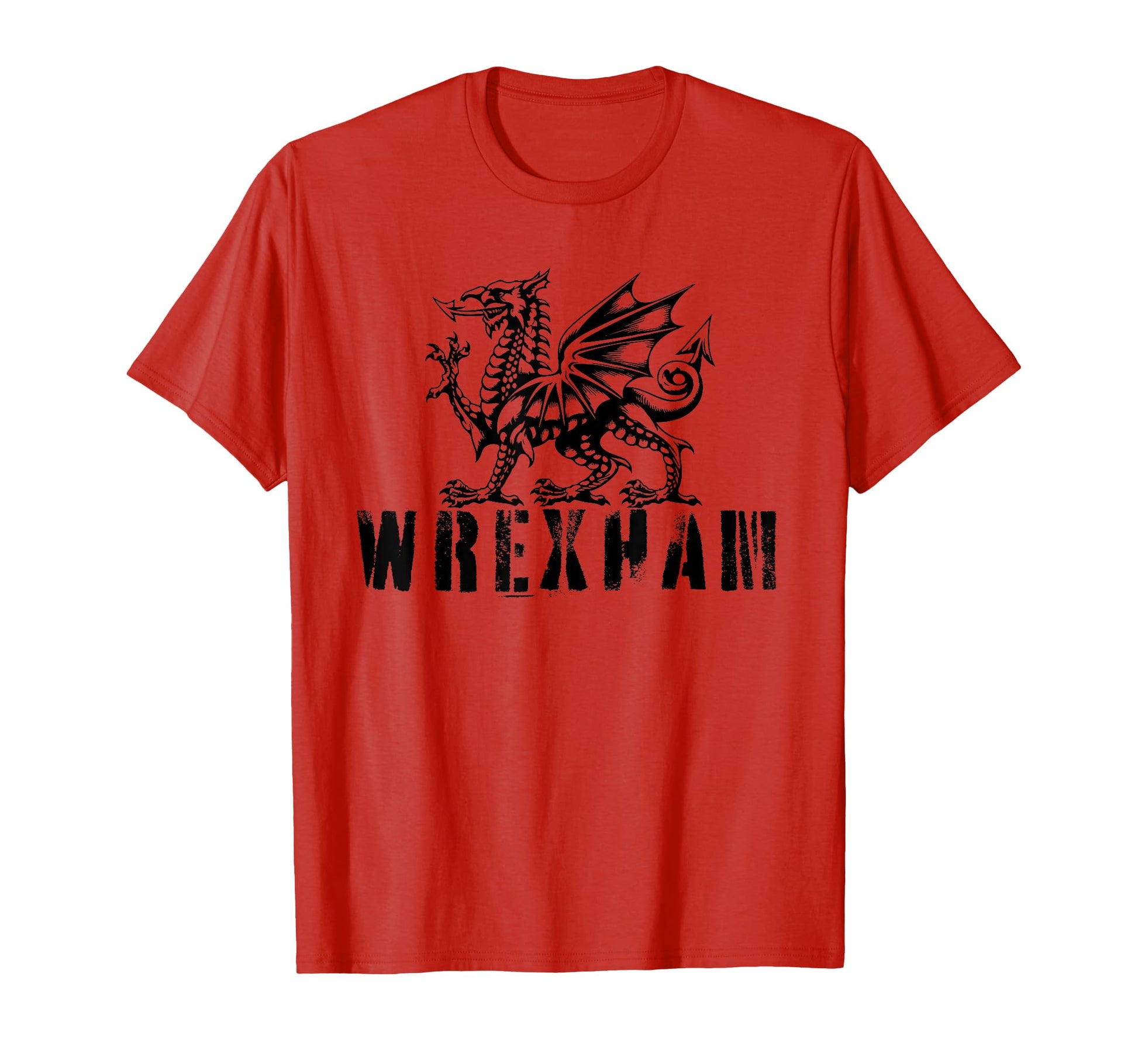 Wrexham Wales Welsh Dragon Flag T-Shirt - Novelty Apparel for Adults - T-Shirt, Sweatshirt, Hoodie