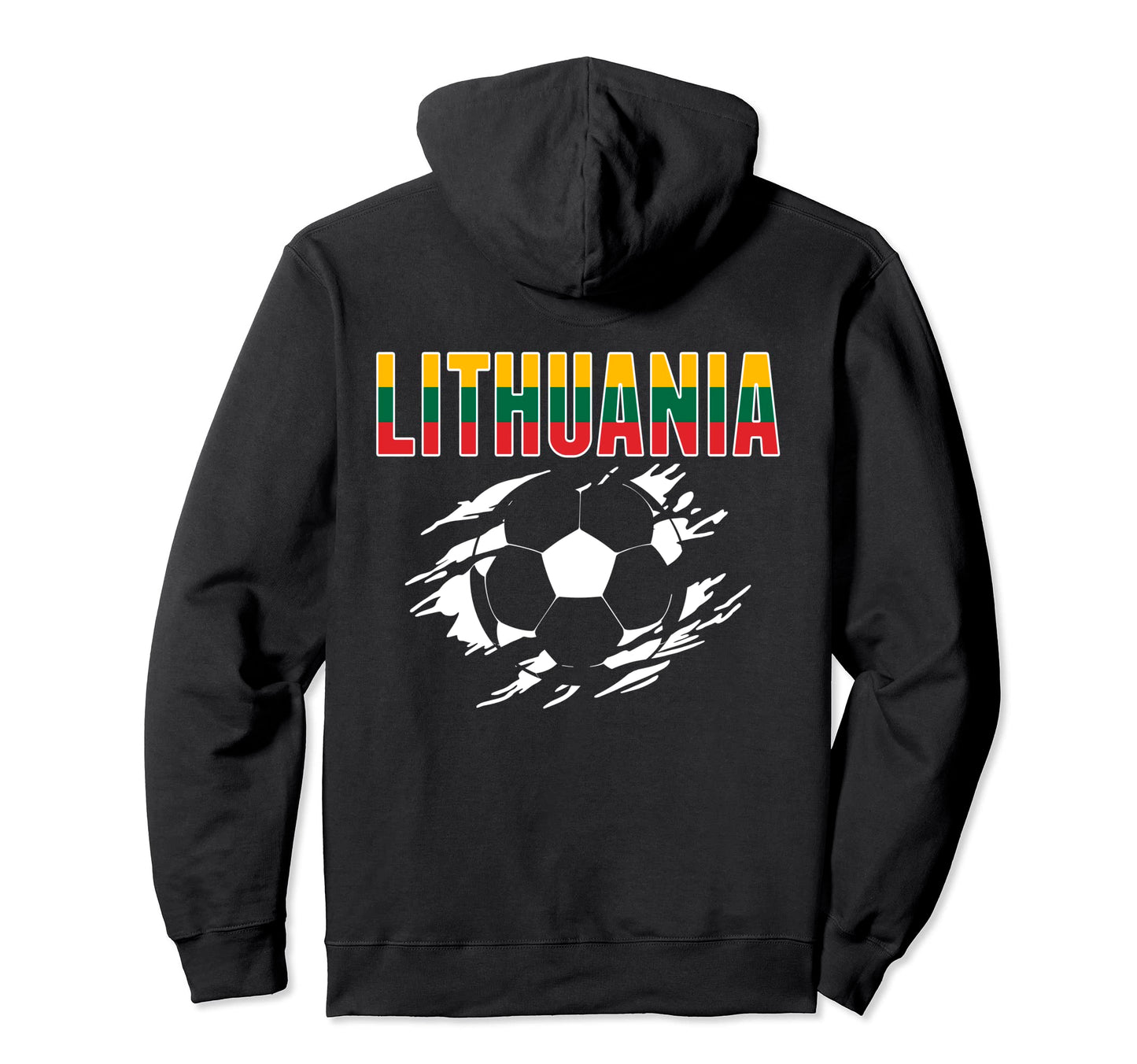 Lithuania Soccer Fans Jersey Lithuanian Hoodie - Graphic Print Unisex - T-Shirt, Sweatshirt, Hoodie