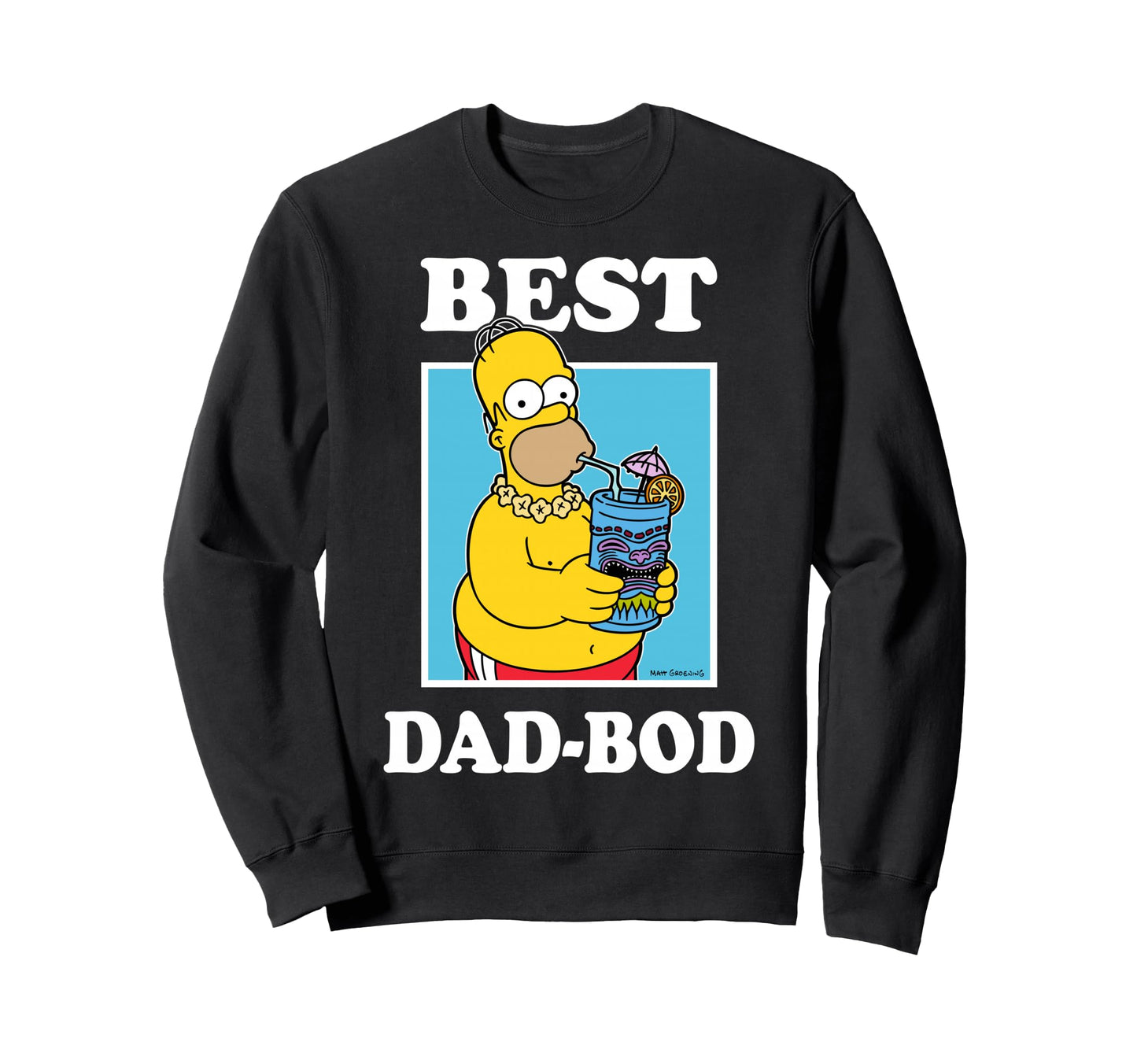 Simpsons Fathers Day Best Dad Bod Homer Sweatshirt - Trendy Graphic Unisex - T-Shirt, Sweatshirt, Hoodie