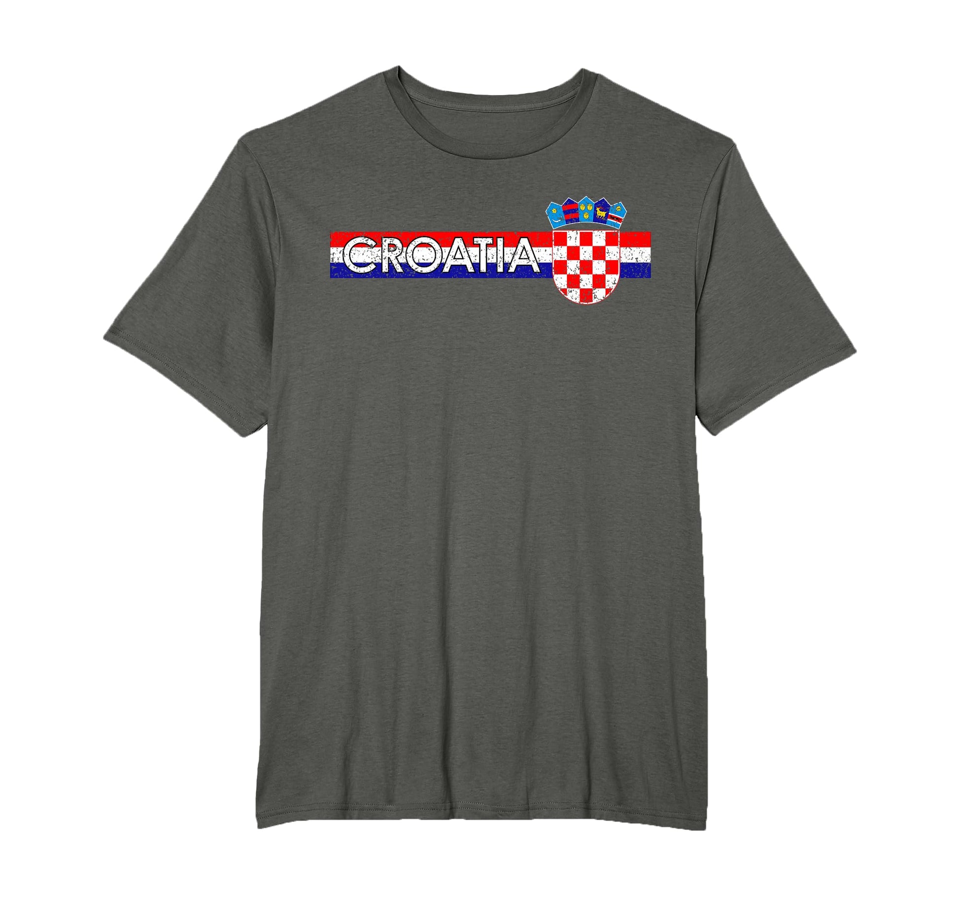 Croatia Flag And Coat Arms Soccer T-Shirt - Unique Graphic for Adults - T-Shirt, Sweatshirt, Hoodie