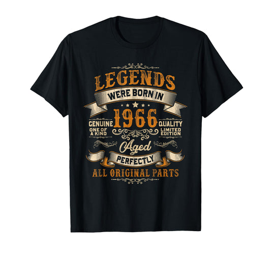 60 Years Old 1966 Legend 60Th Birthday T-Shirt - Custom Art Print Unisex - T-Shirt, Sweatshirt, Hoodie