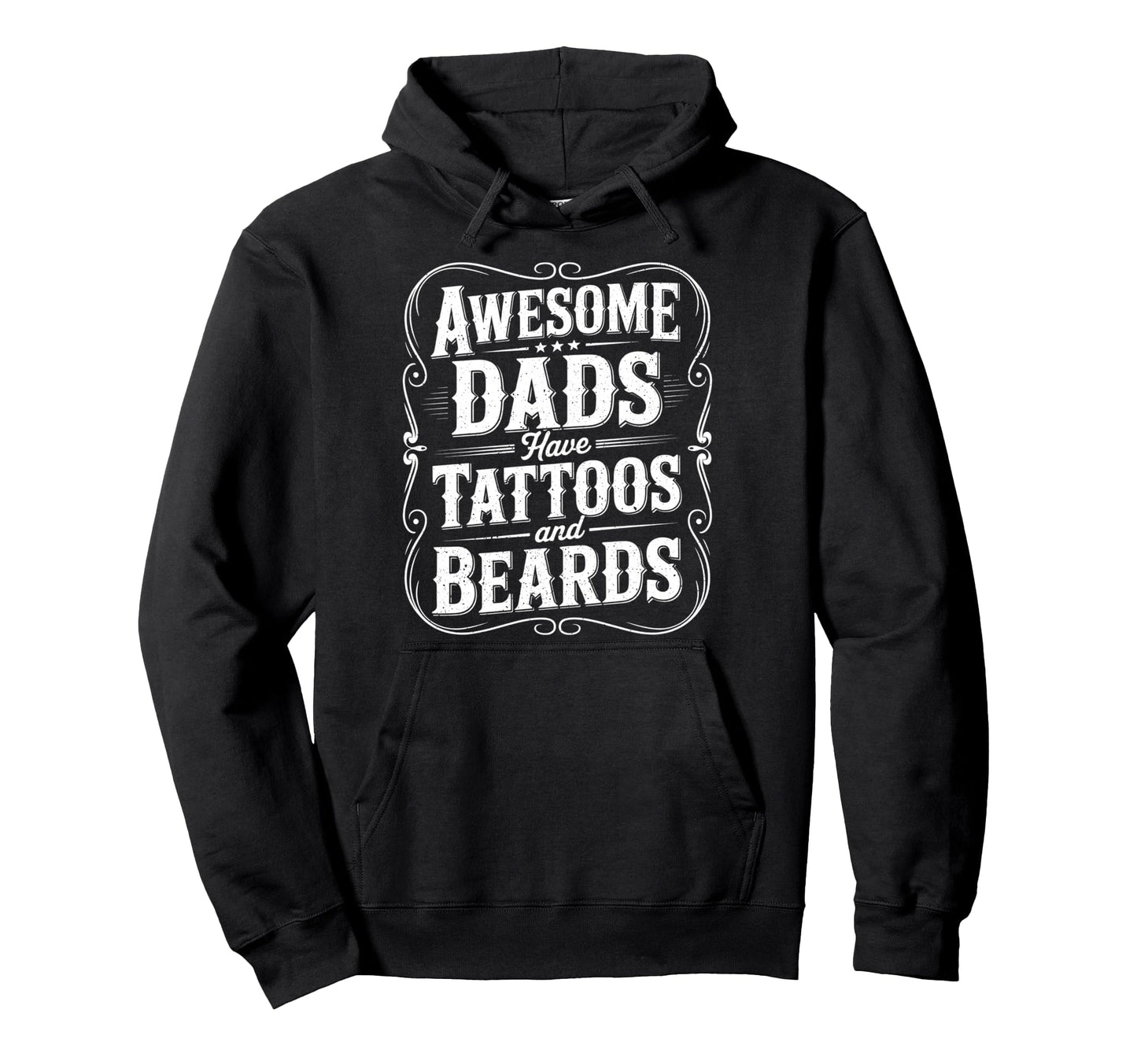Awesome Dads Have Tattoos And Beards Mom Hoodie - Novelty Apparel Unisex - T-Shirt, Sweatshirt, Hoodie