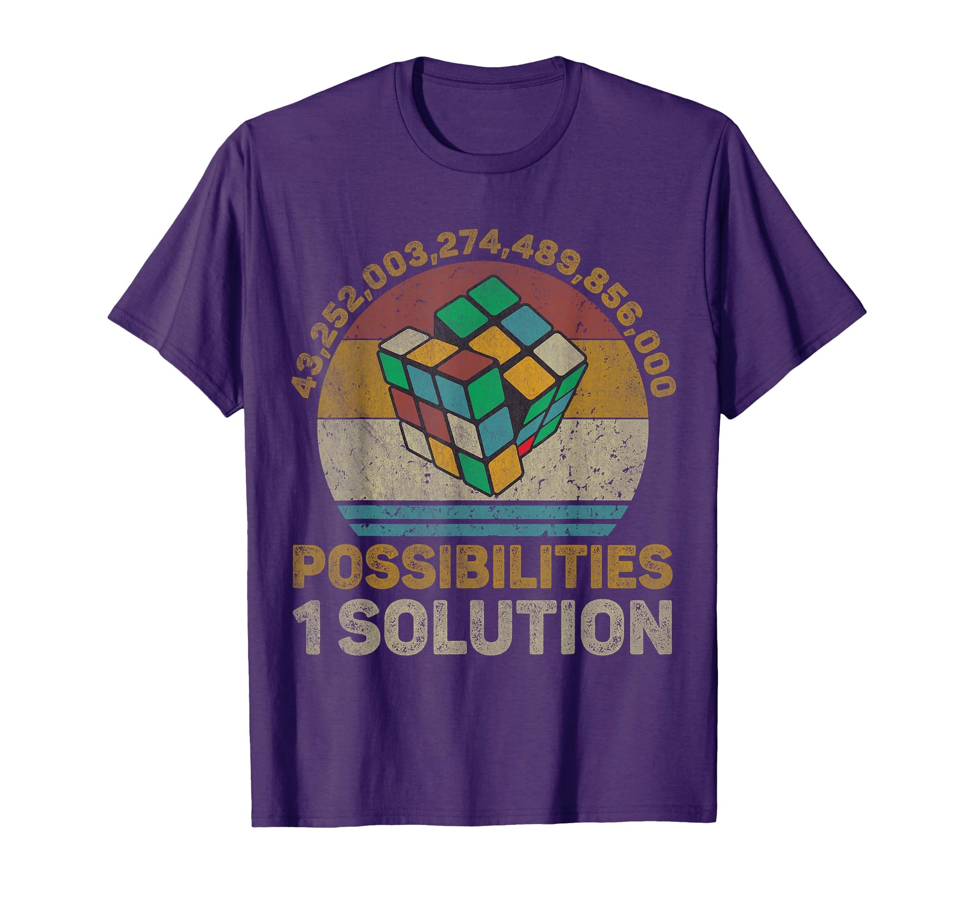One Solution Math Speedcubing Lovers T-Shirt - Graphic Print for Adults - T-Shirt, Sweatshirt, Hoodie