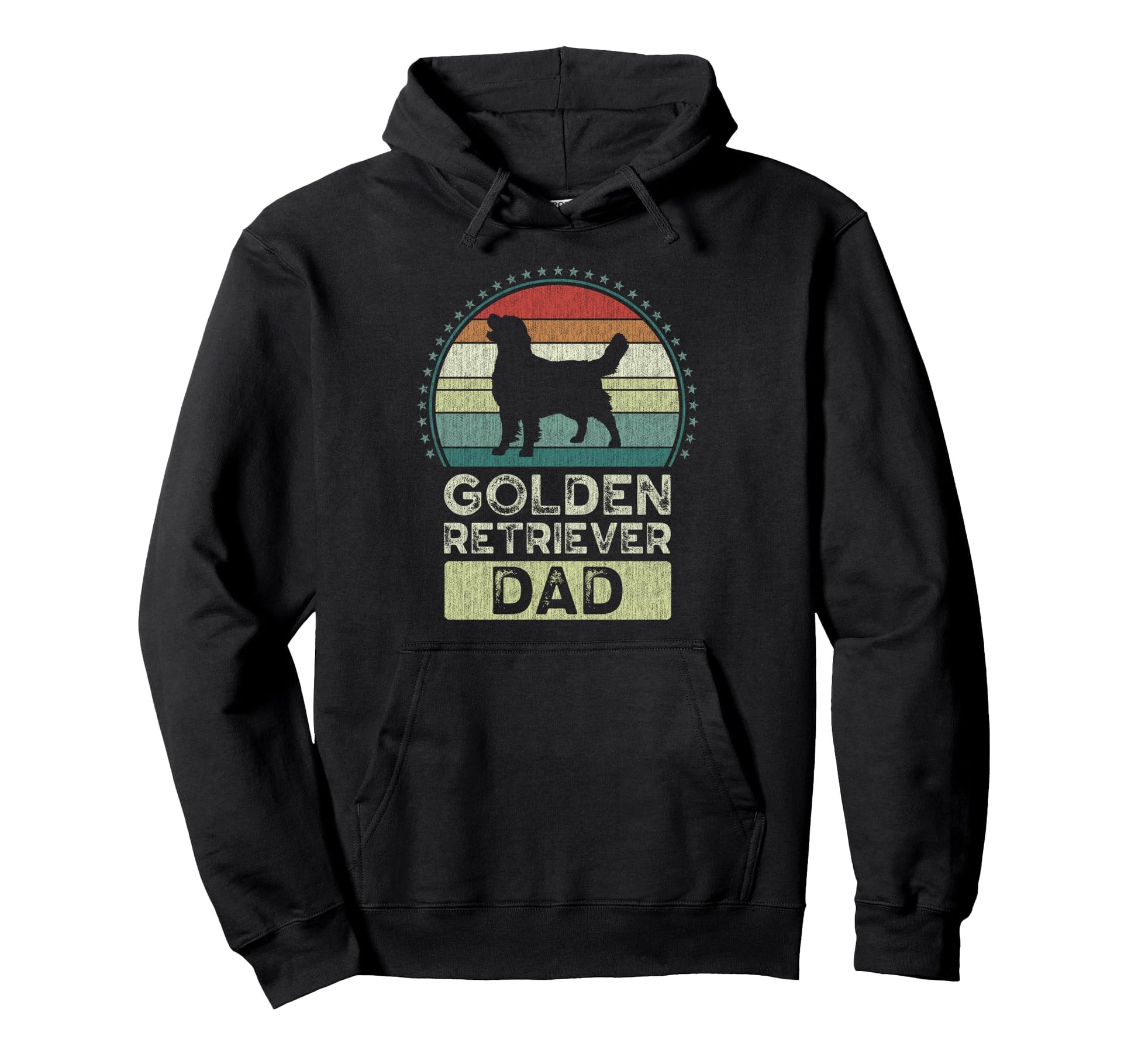 Golden Retriever Dad Fathers Day Daddy Hoodie - Trendy Graphic for Adults - T-Shirt, Sweatshirt, Hoodie