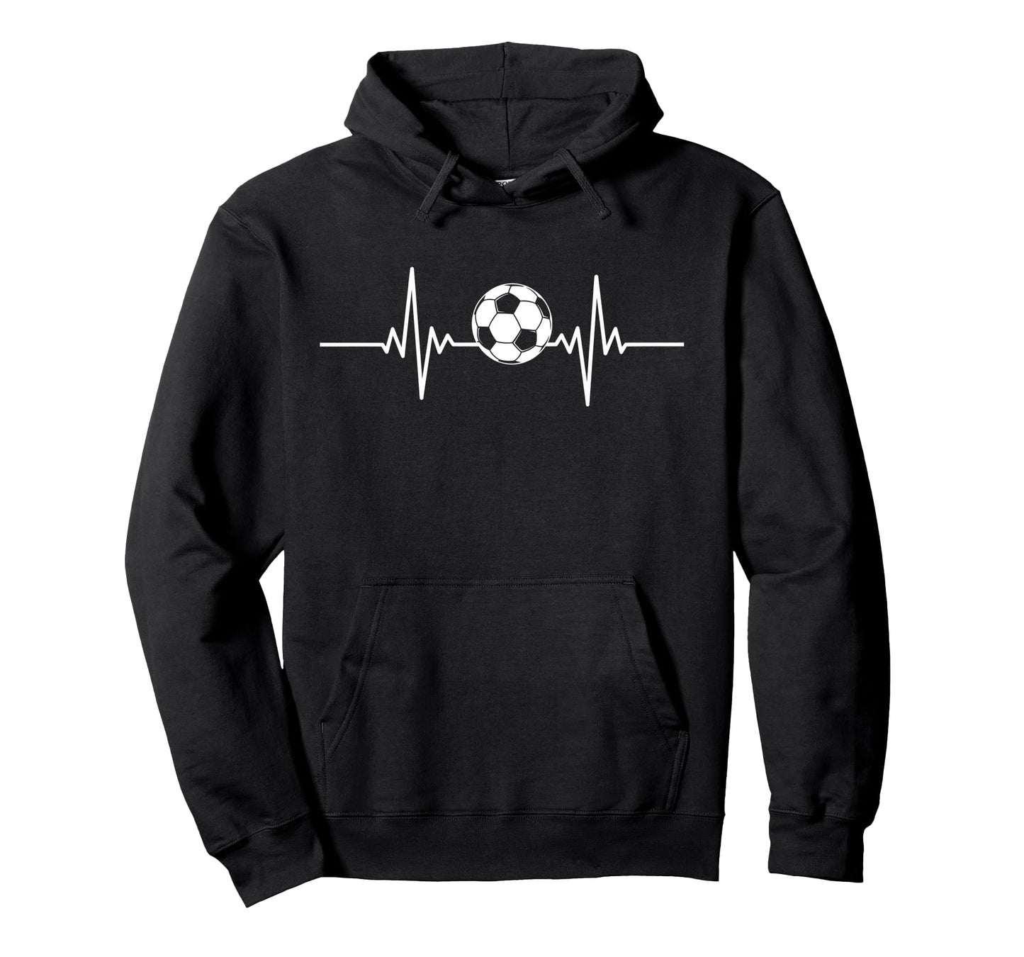 Soccer Heartbeat Soccer Ball Heartbeat Hoodie - Unique Graphic Unisex - T-Shirt, Sweatshirt, Hoodie