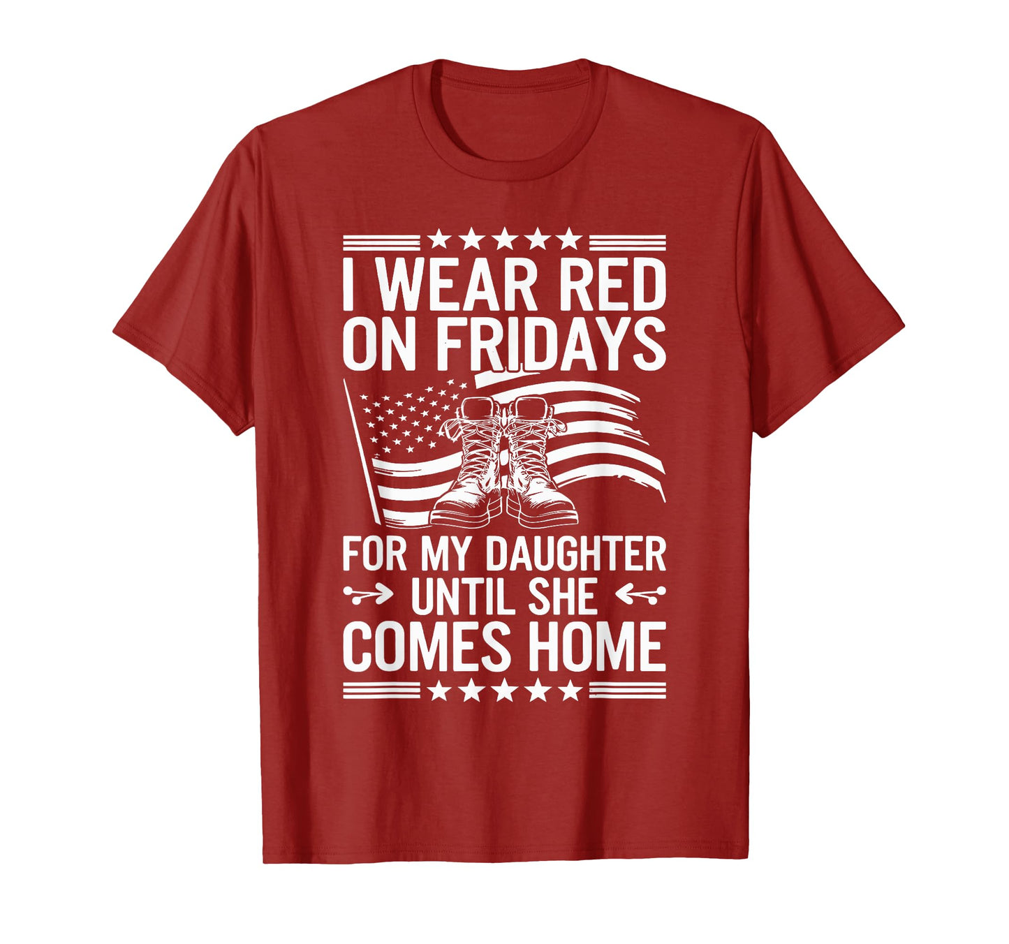 I Wear Red Fridays My Daughter T-Shirt - Aesthetic Graphic Men Women - T-Shirt, Sweatshirt, Hoodie