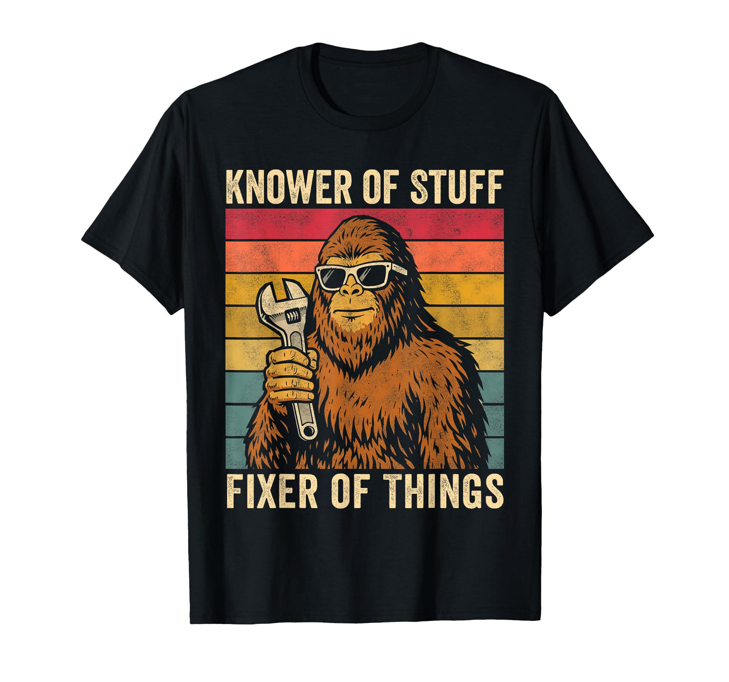 Knower Stuff Fixer Things Mechanic Dad T-Shirt - Custom Art Print Unisex - T-Shirt, Sweatshirt, Hoodie