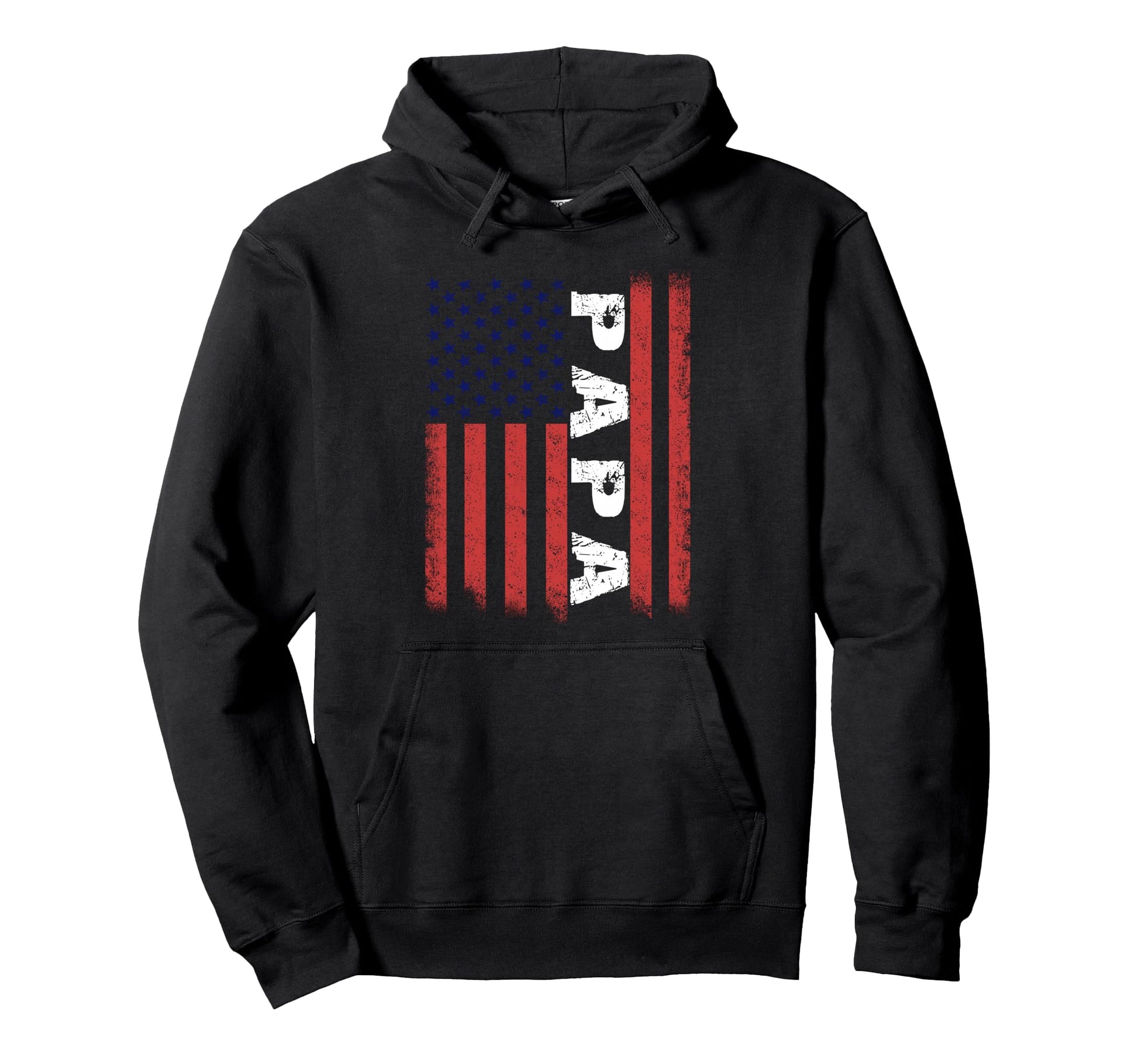 Papa Patriotic American Flag Family Hoodie - Streetwear Style for Adults - T-Shirt, Sweatshirt, Hoodie