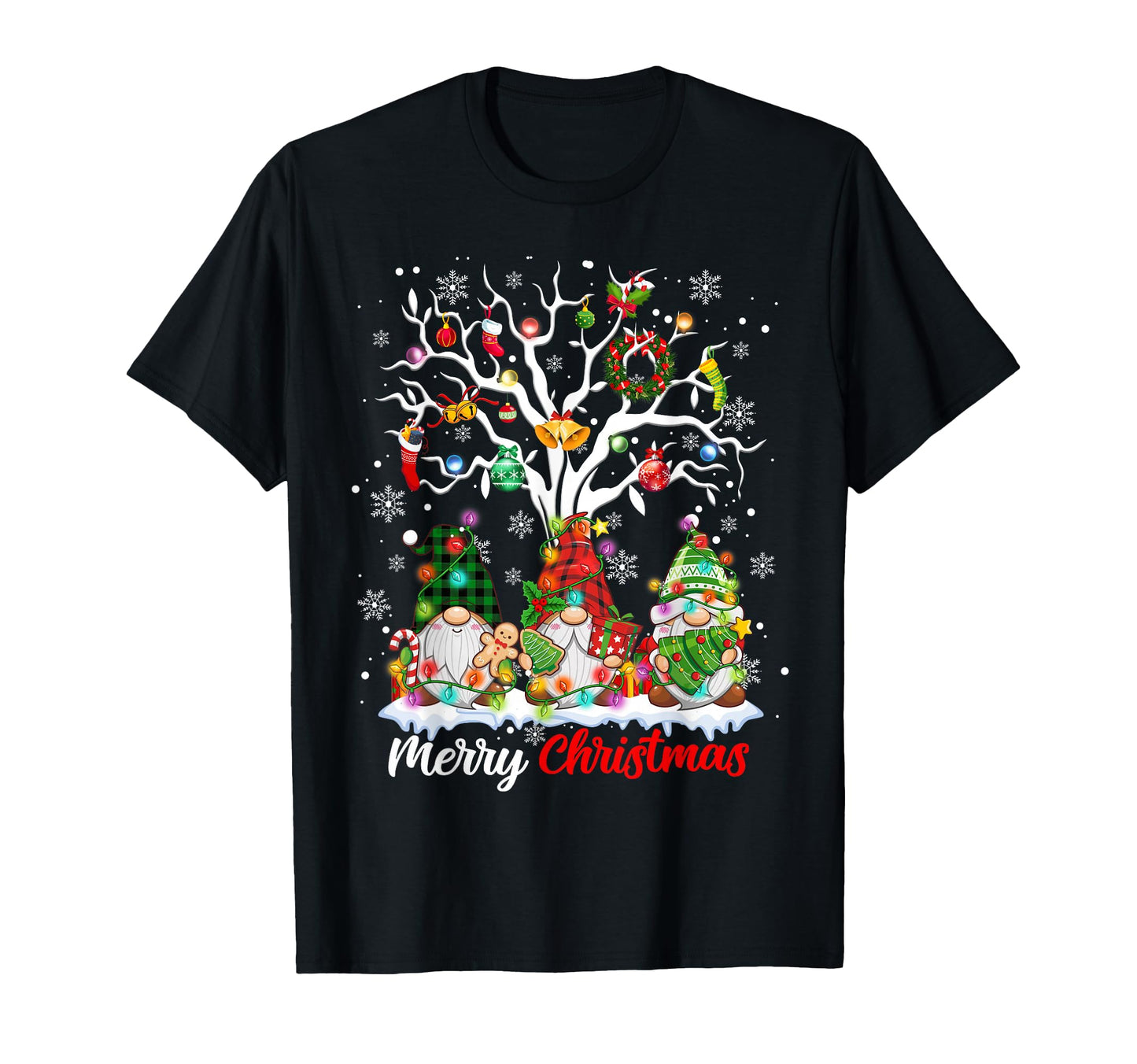 Gnome Tree Ugly Santa Hat 2025 T-Shirt - Trendy Graphic Men Women - T-Shirt, Sweatshirt, Hoodie