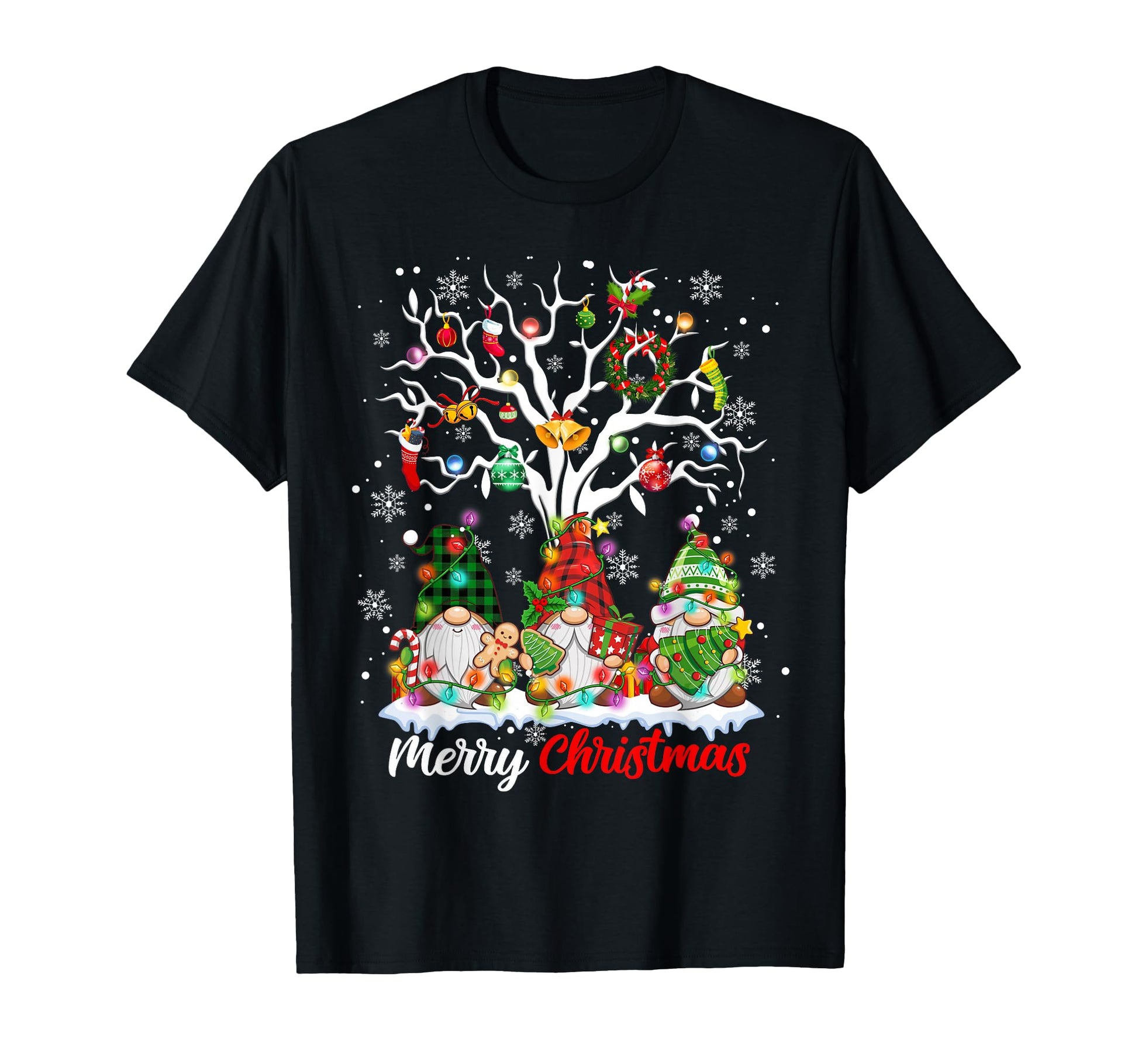 Gnome Tree Ugly Santa Hat 2025 T-Shirt - Trendy Graphic Men Women - T-Shirt, Sweatshirt, Hoodie