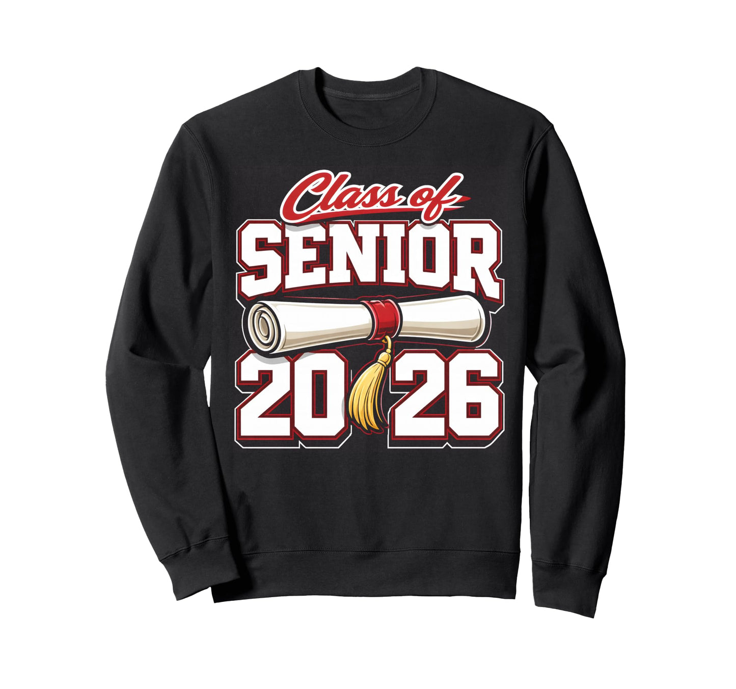 Class 2026 Senior Graduation Sweatshirt - Minimalist Print for Adults - T-Shirt, Sweatshirt, Hoodie