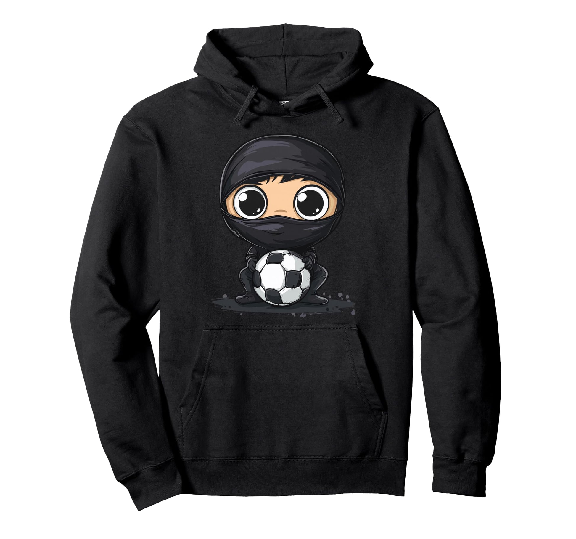 Chibi Soccer Ninja Football Ball Hoodie - Trendy Graphic Men Women - T-Shirt, Sweatshirt, Hoodie