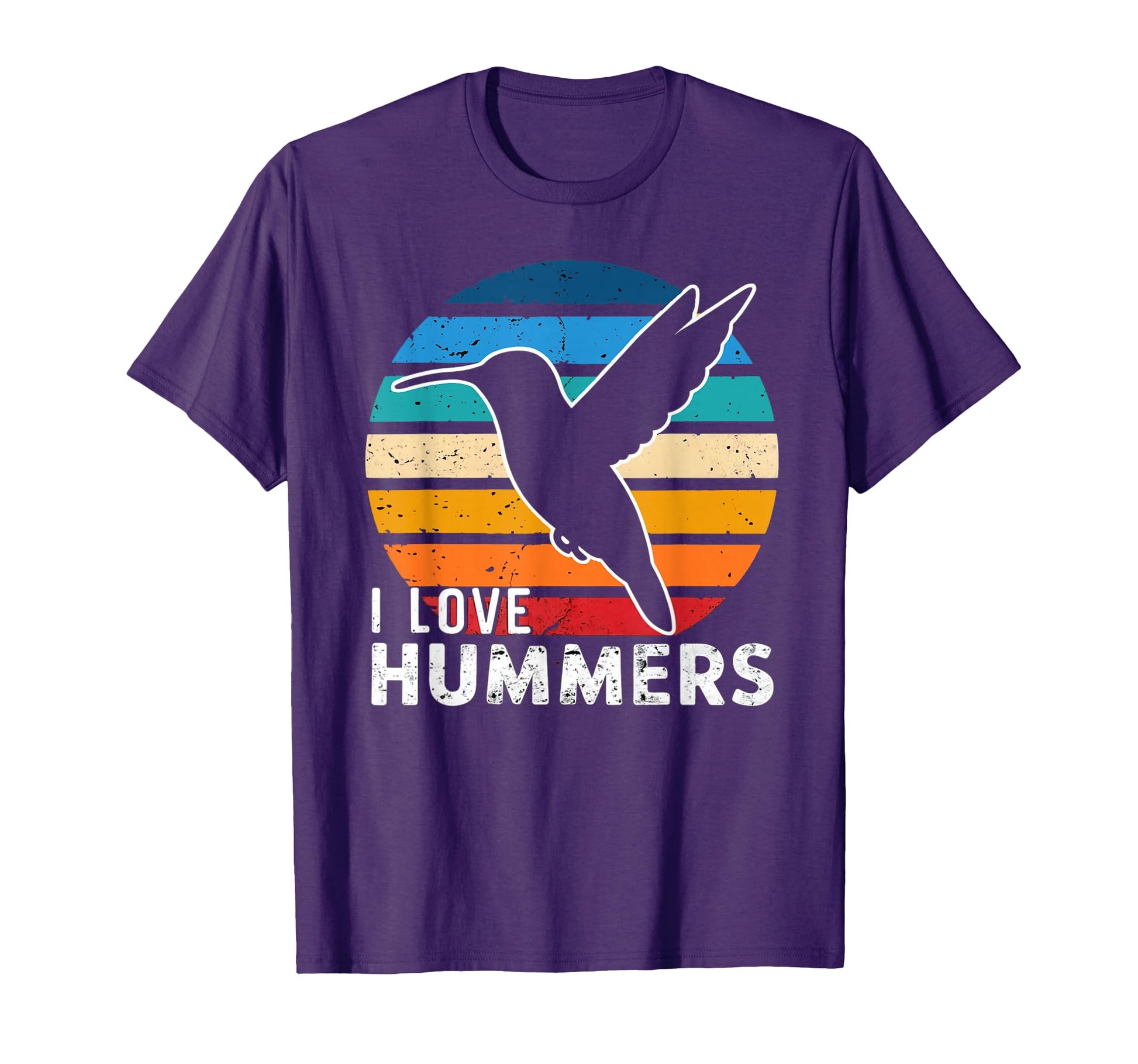 I Love Hummers Bird Sunset Colibri T-Shirt - Casual Everyday Wear Unisex - T-Shirt, Sweatshirt, Hoodie