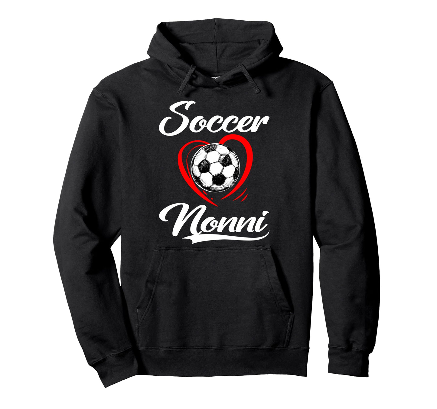 Soccer Nonni Soccer Heart Family Matching Hoodie - Graphic Print Men Women - T-Shirt, Sweatshirt, Hoodie