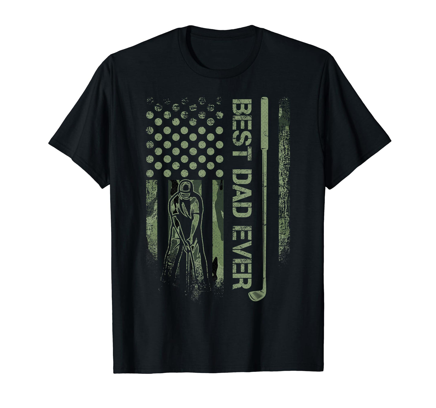 Usa Camouflage Best Dad Ever Golf Player T-Shirt - Custom Art Print Unisex - T-Shirt, Sweatshirt, Hoodie