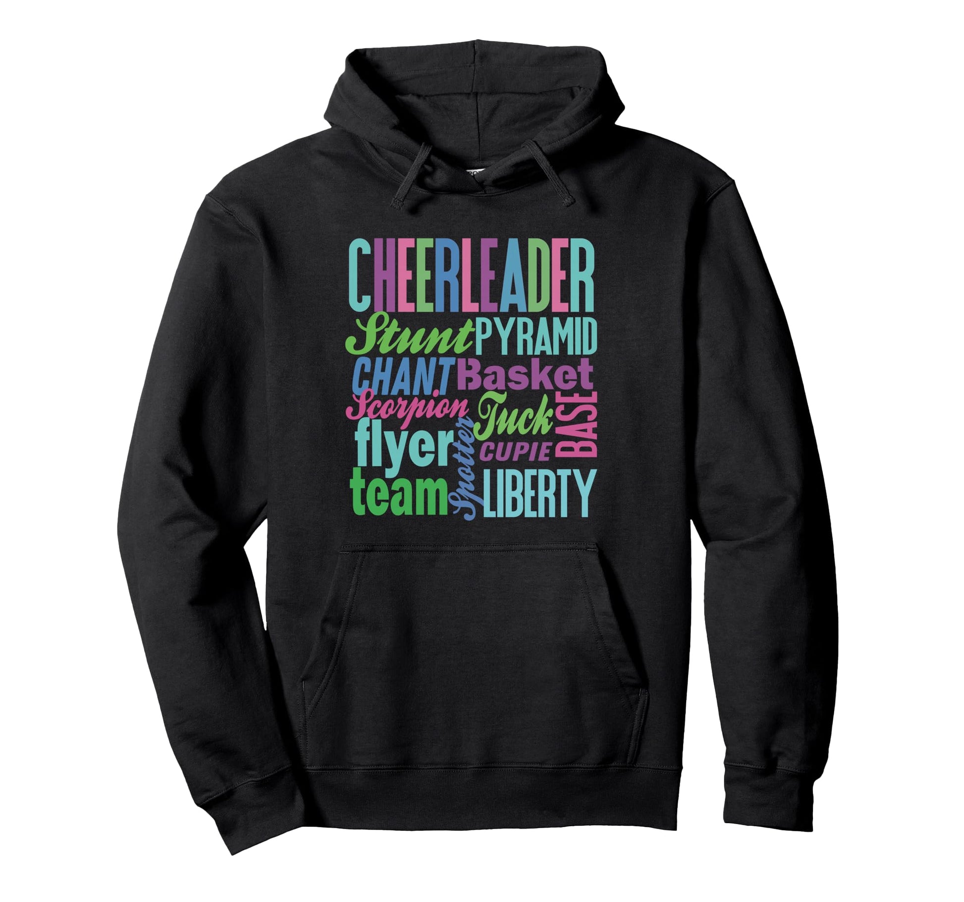 Cheerleader Gift Cheerleading Cheer Teen Mom Hoodie - Graphic Print Unisex - T-Shirt, Sweatshirt, Hoodie