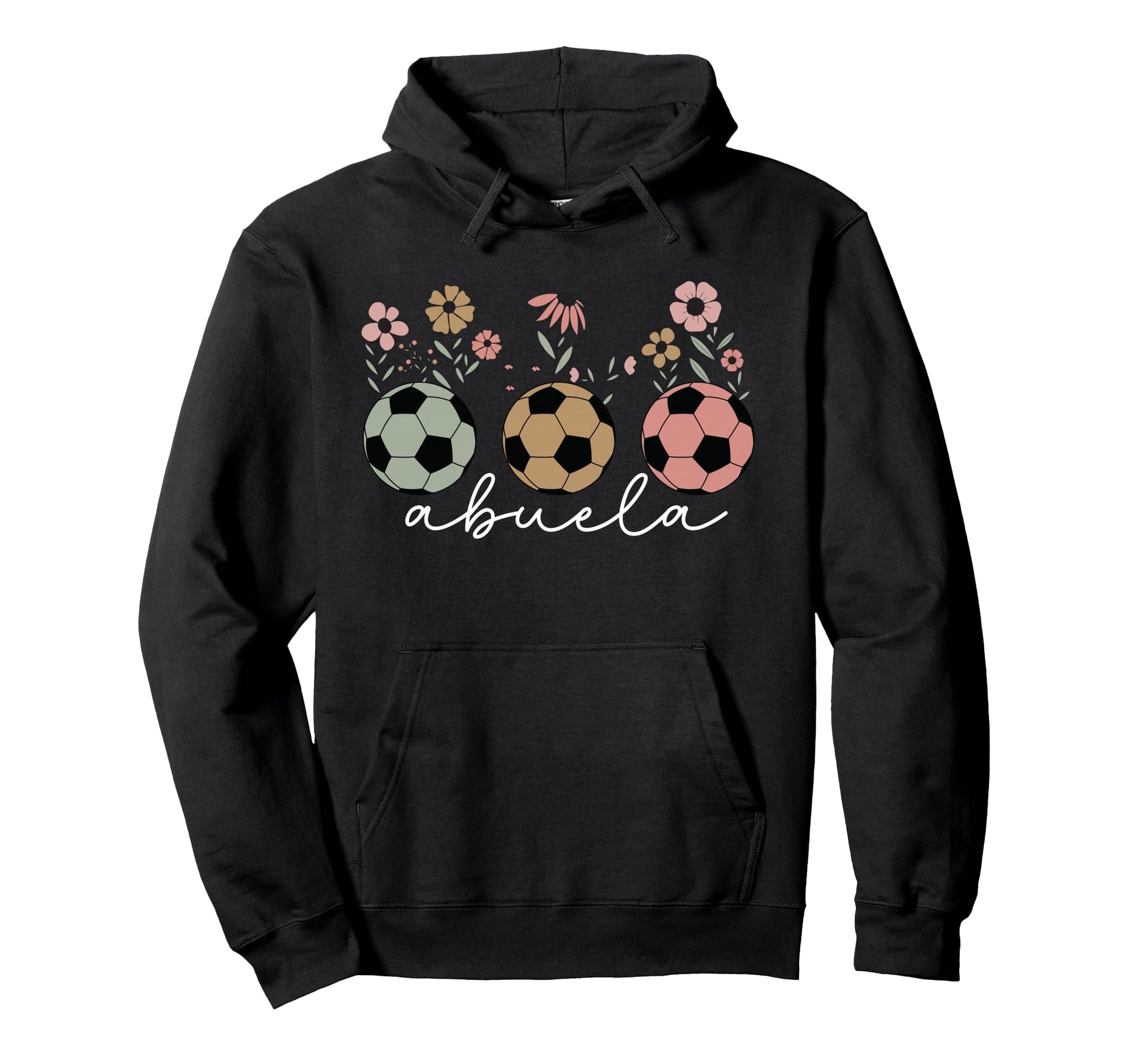Soccer Abuela Floral Wildflower Spring Hoodie - Trendy Graphic Unisex - T-Shirt, Sweatshirt, Hoodie