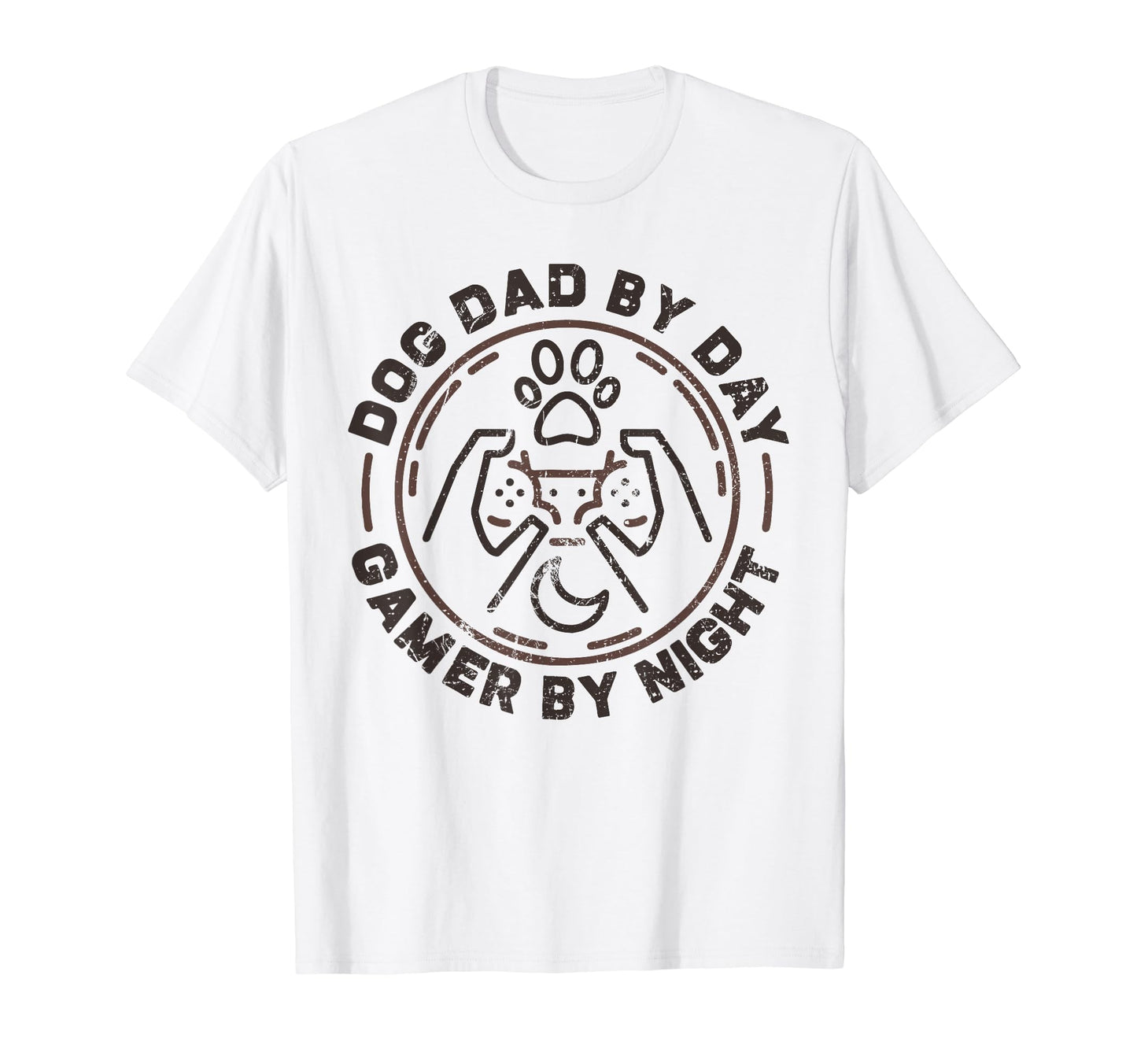 Funny Fathers Day Dog Dad Day Gamer T-Shirt - Trendy Graphic Men Women - T-Shirt, Sweatshirt, Hoodie