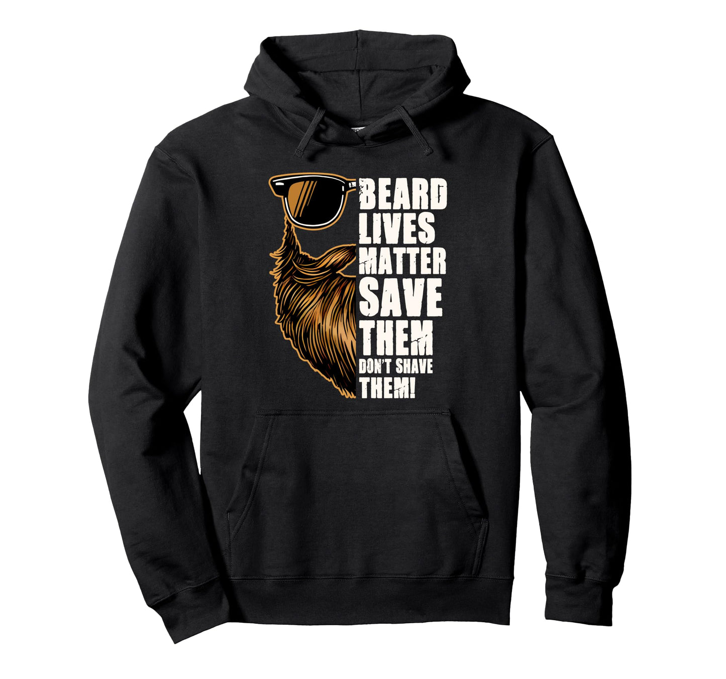 Bearded Dad Daddy Fathers Day Beard Hoodie - Minimalist Print for Adults - T-Shirt, Sweatshirt, Hoodie