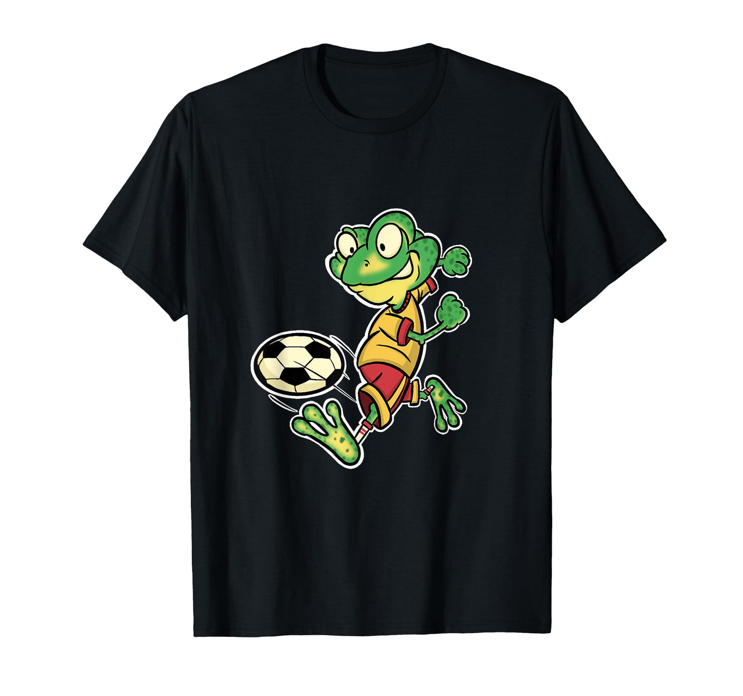 Funny Frog Soccer Player Illustration T-Shirt - Graphic Print for Adults - T-Shirt, Sweatshirt, Hoodie