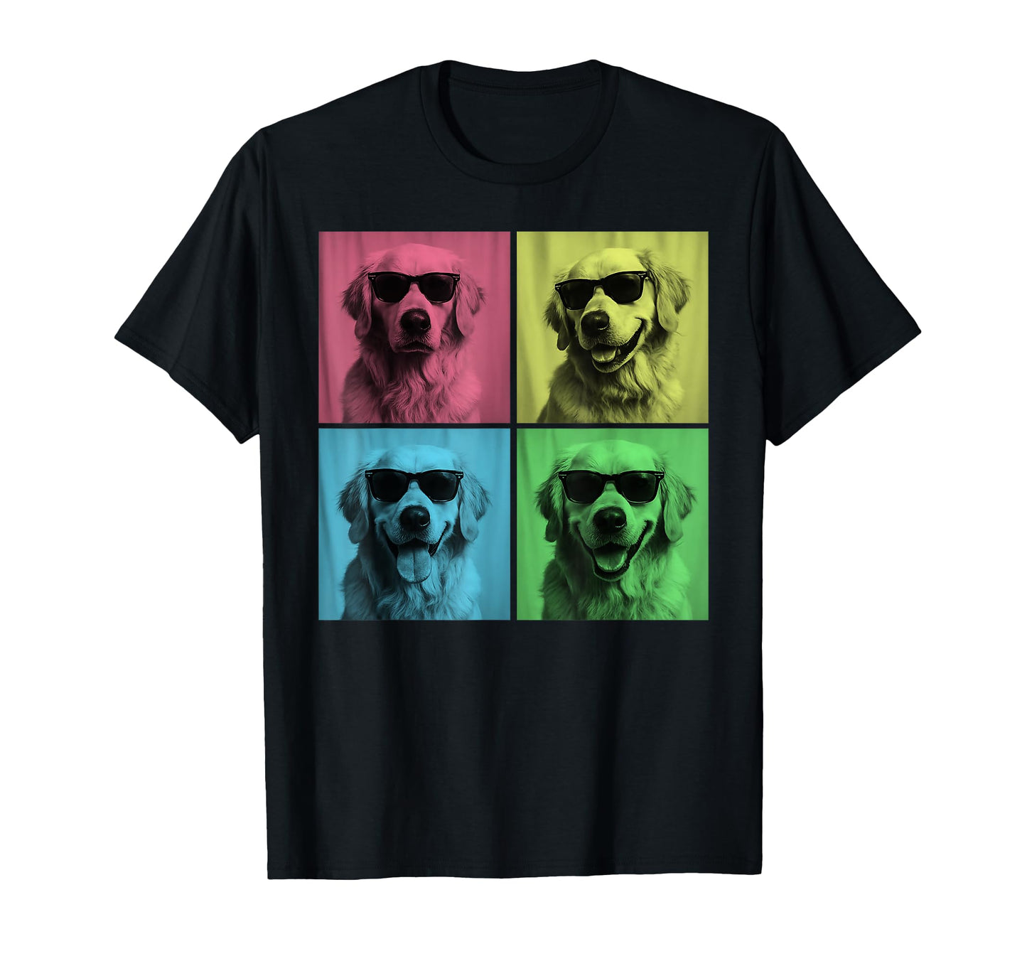 Golden Retriever Pop Art Funny Golden Dog T-Shirt - Graphic Print Unisex - T-Shirt, Sweatshirt, Hoodie